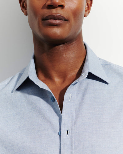 Chemise ample-BLEU AGATE-95% coton 5% cachemire