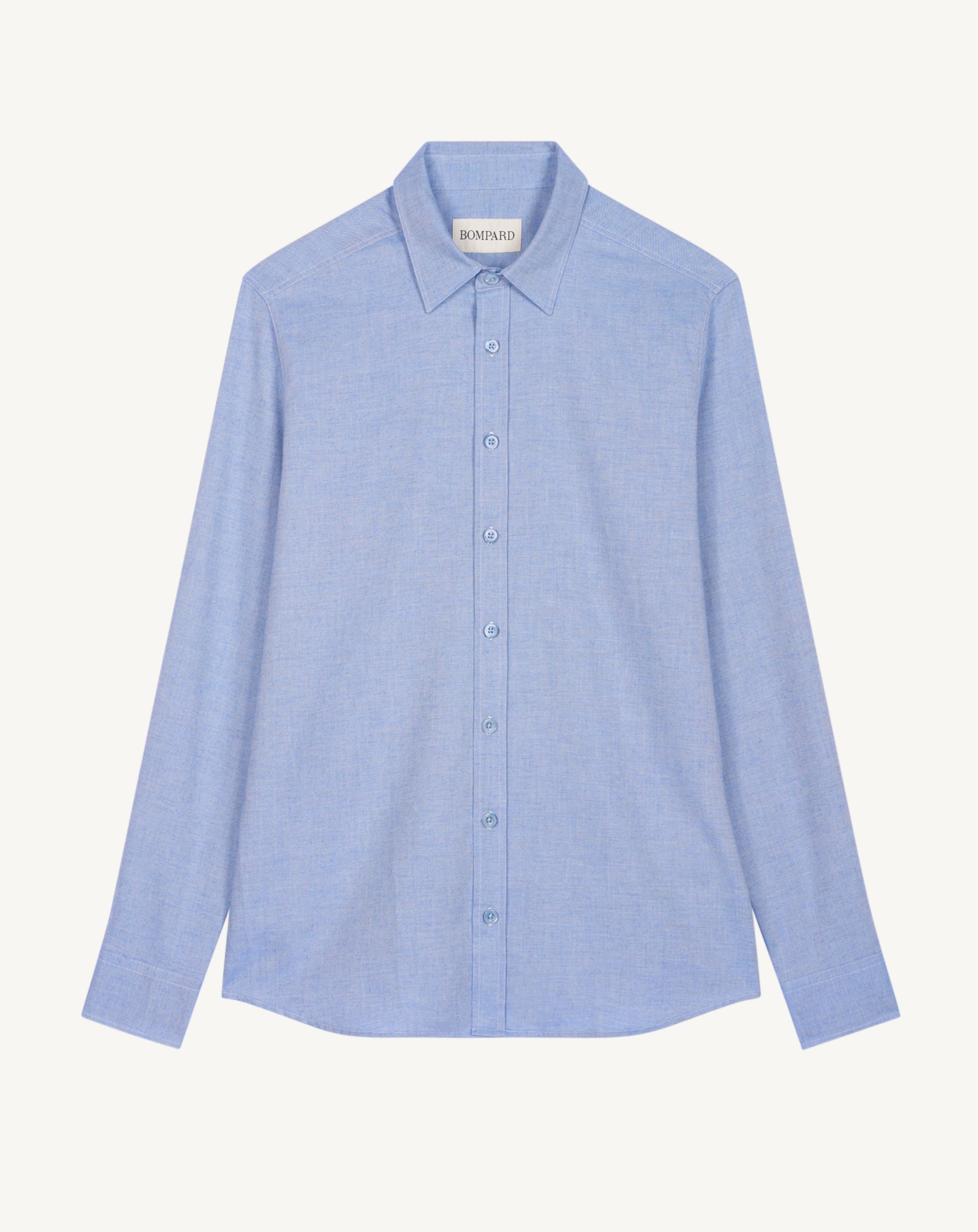 Chemise ample-BLEU AGATE-95% coton 5% cachemire