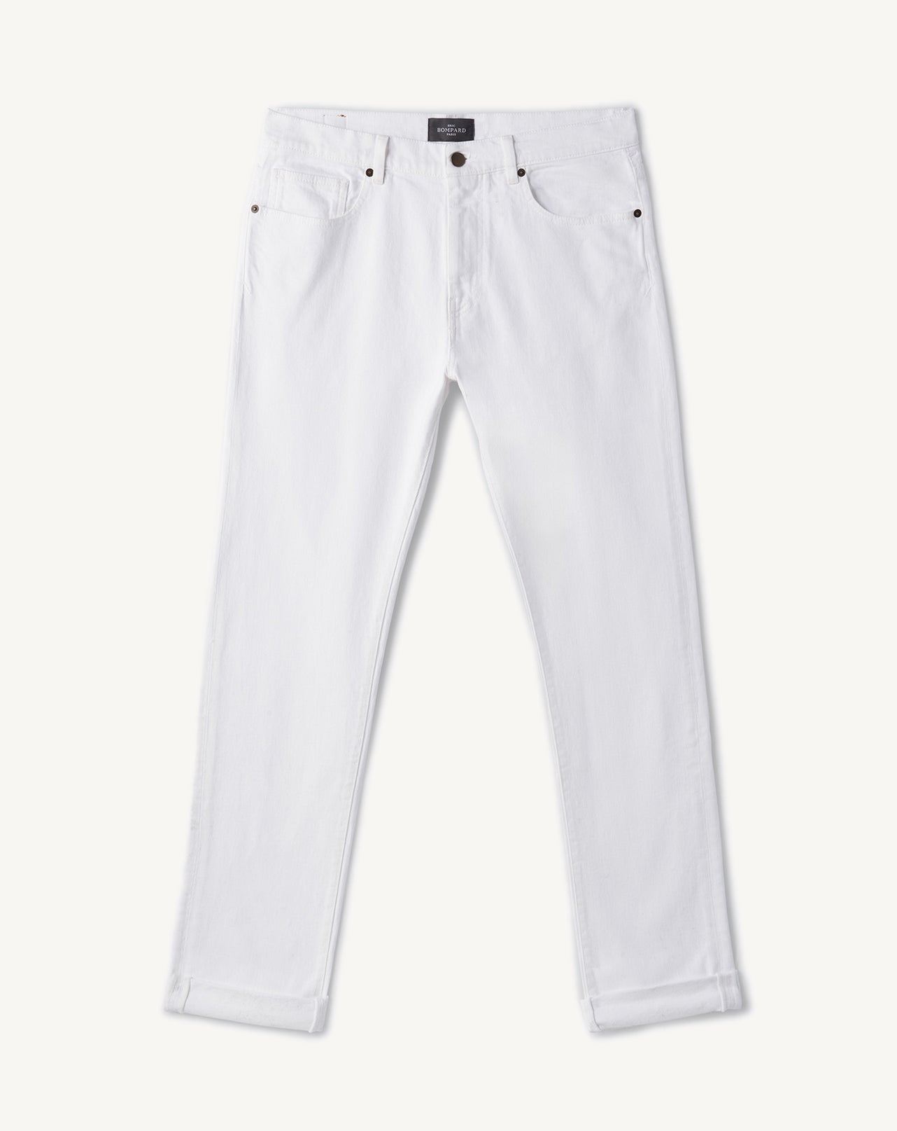 Jean denim blanc-BLANC-98% coton 2% elasthane