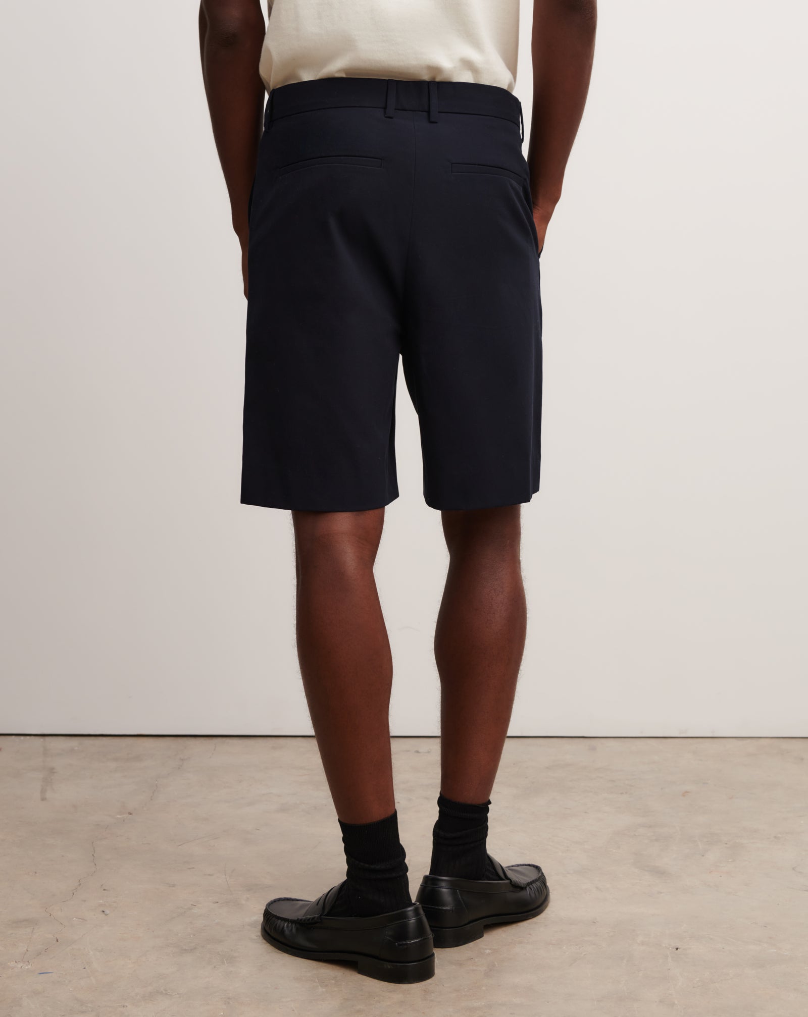 Bermuda en twill-MARINE-100% coton