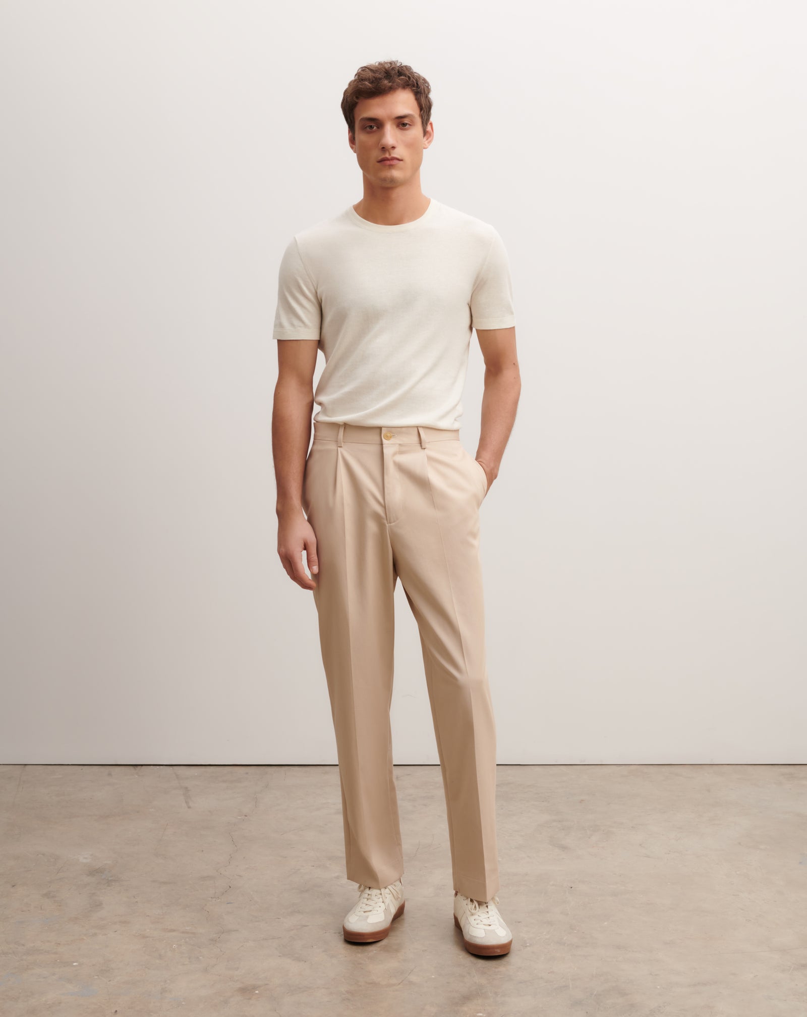Pantalon à plis-PAMPAS-100% coton
