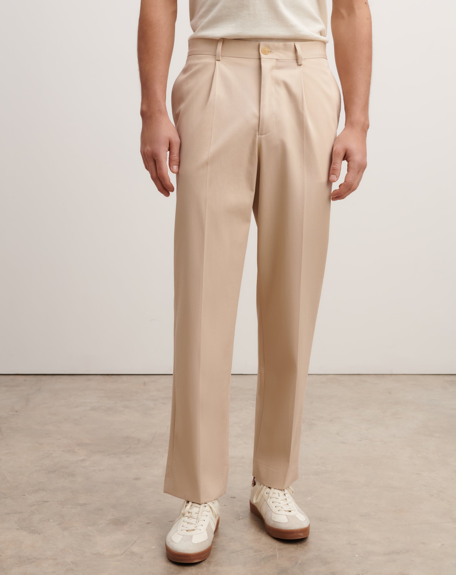 Pantalon à plis-PAMPAS-100% coton