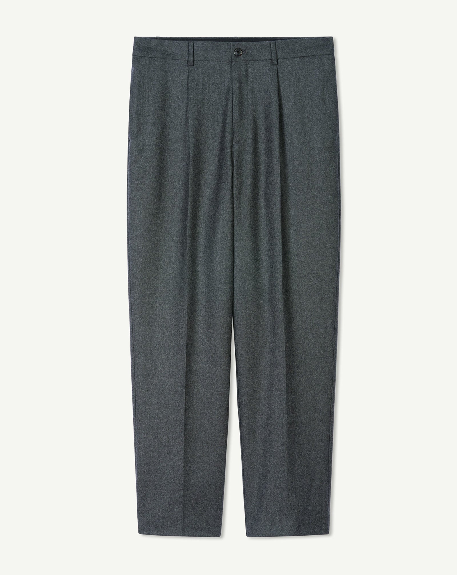 Pantalon à plis-ANTHRACITE-85% laine 15% cachemire