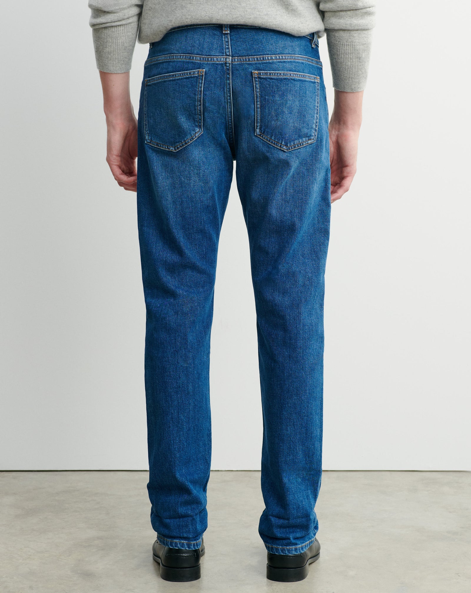 Jean denim délavé-VINTAGE BLUE-98% coton 2% elasthane
