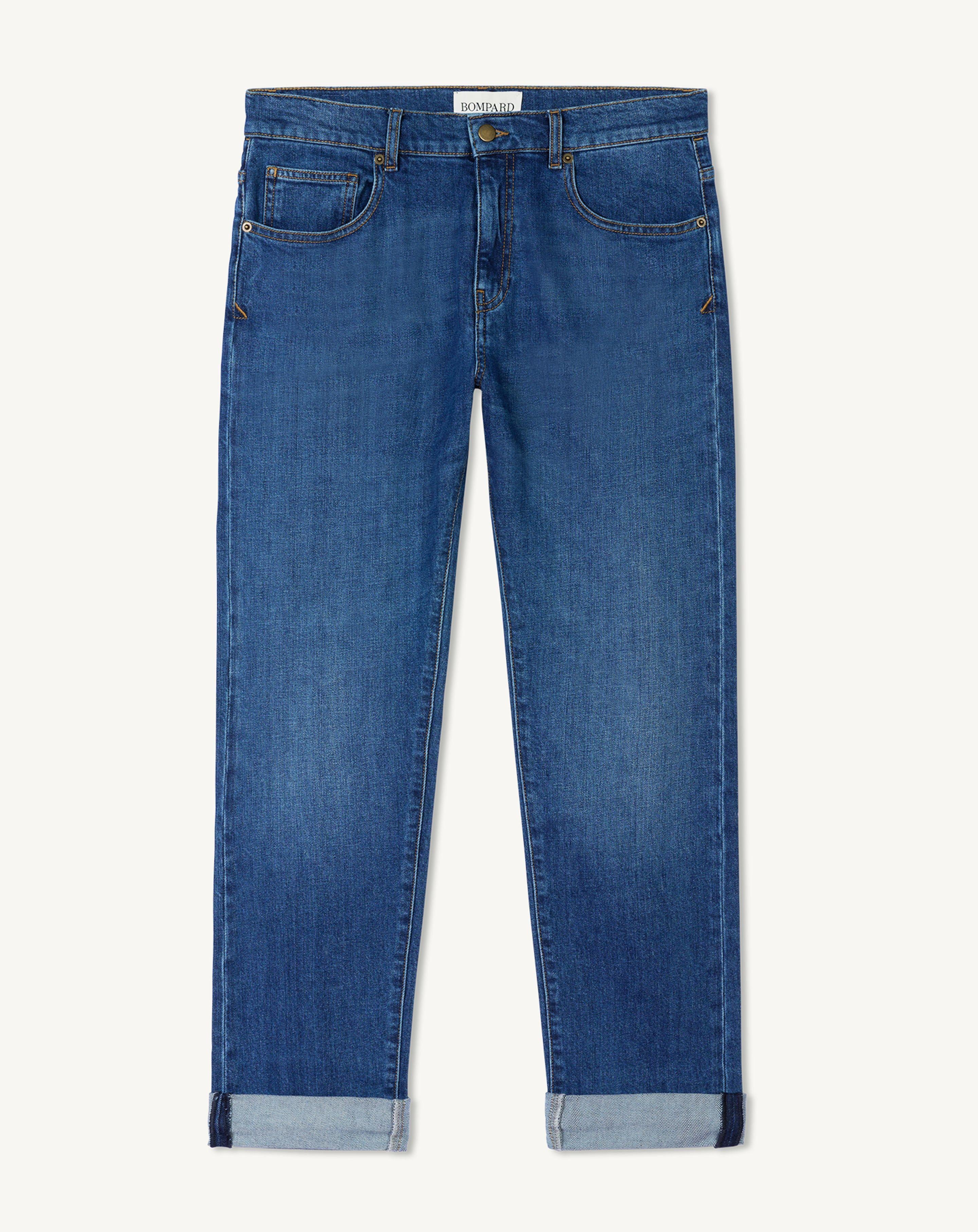 Jean denim délavé-VINTAGE BLUE-98% coton 2% elasthane