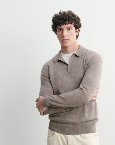 Polo manches longues-MILLET-100% cachemire