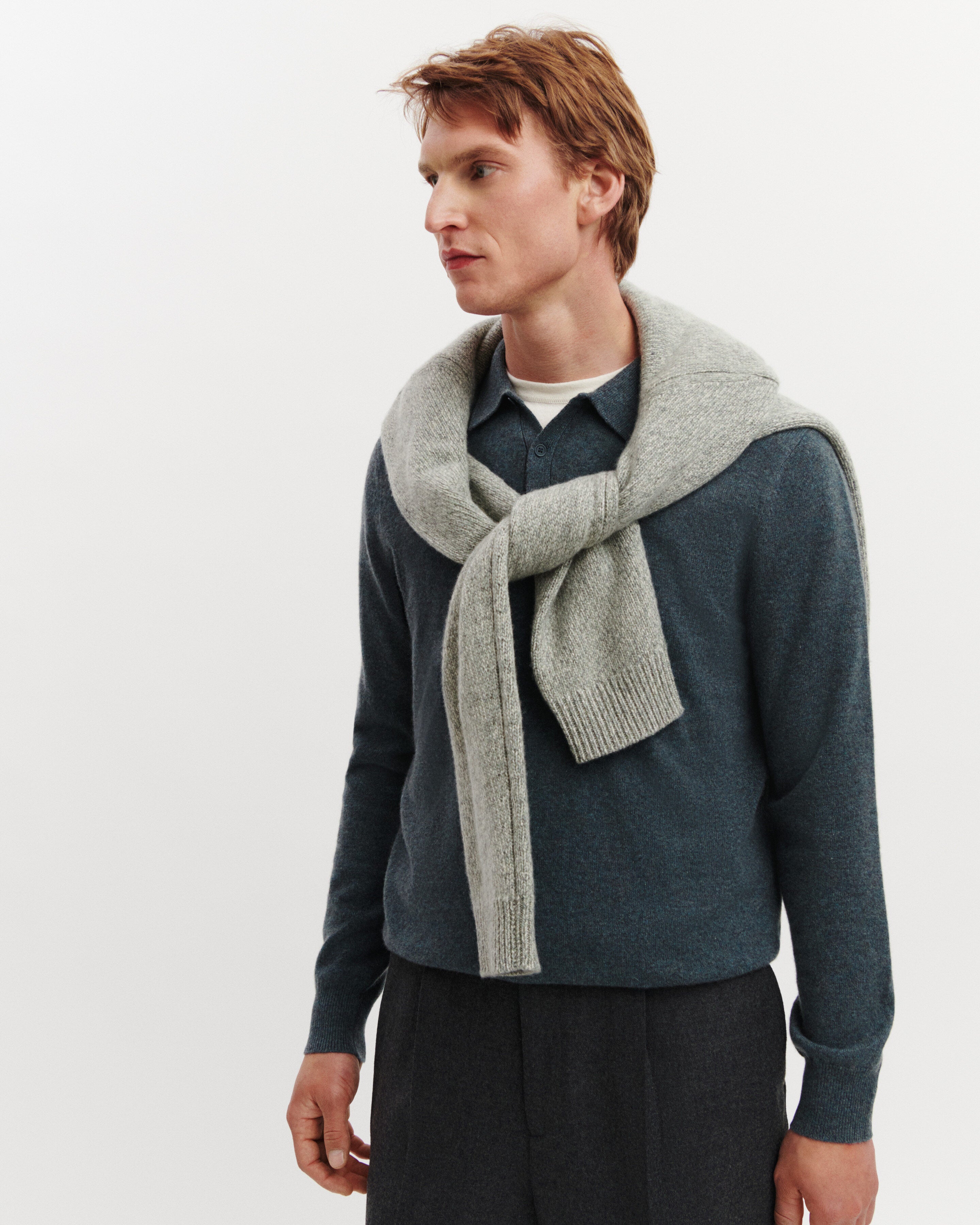 Polo Colin-BLEU GRANIT-100% cachemire