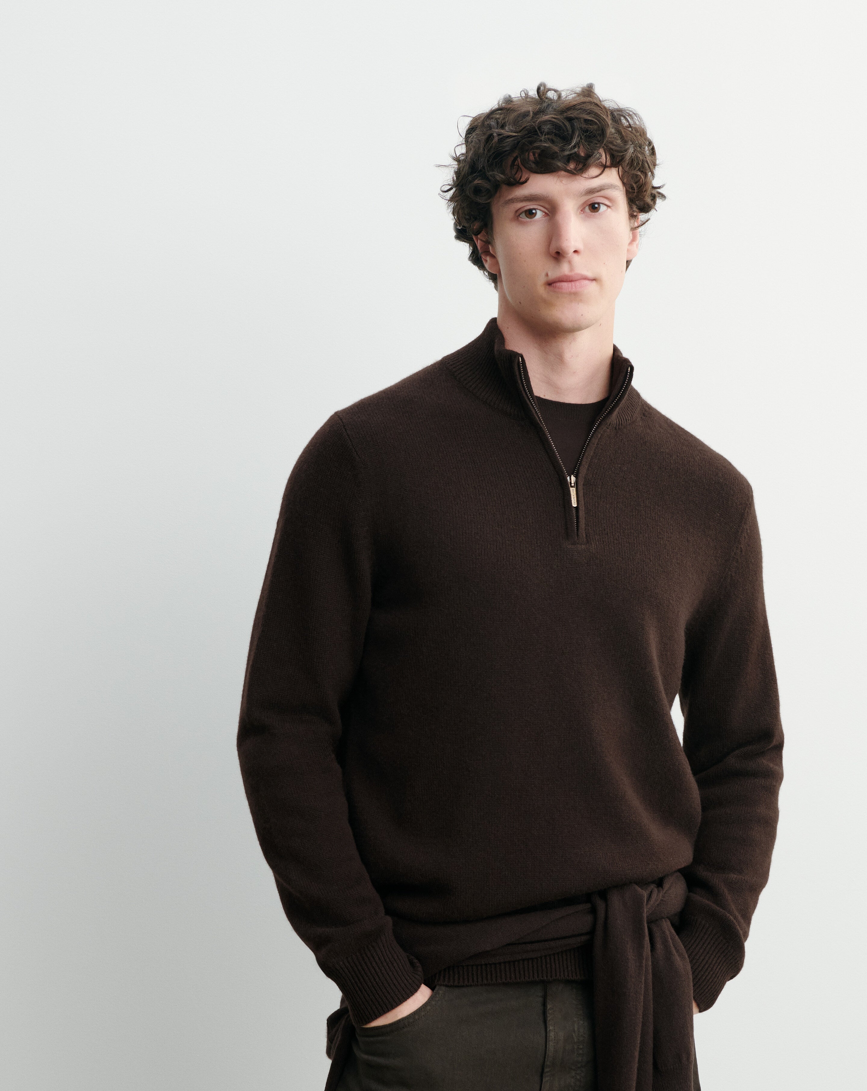 Pull camionneur-CHOCOLAT-100% cachemire