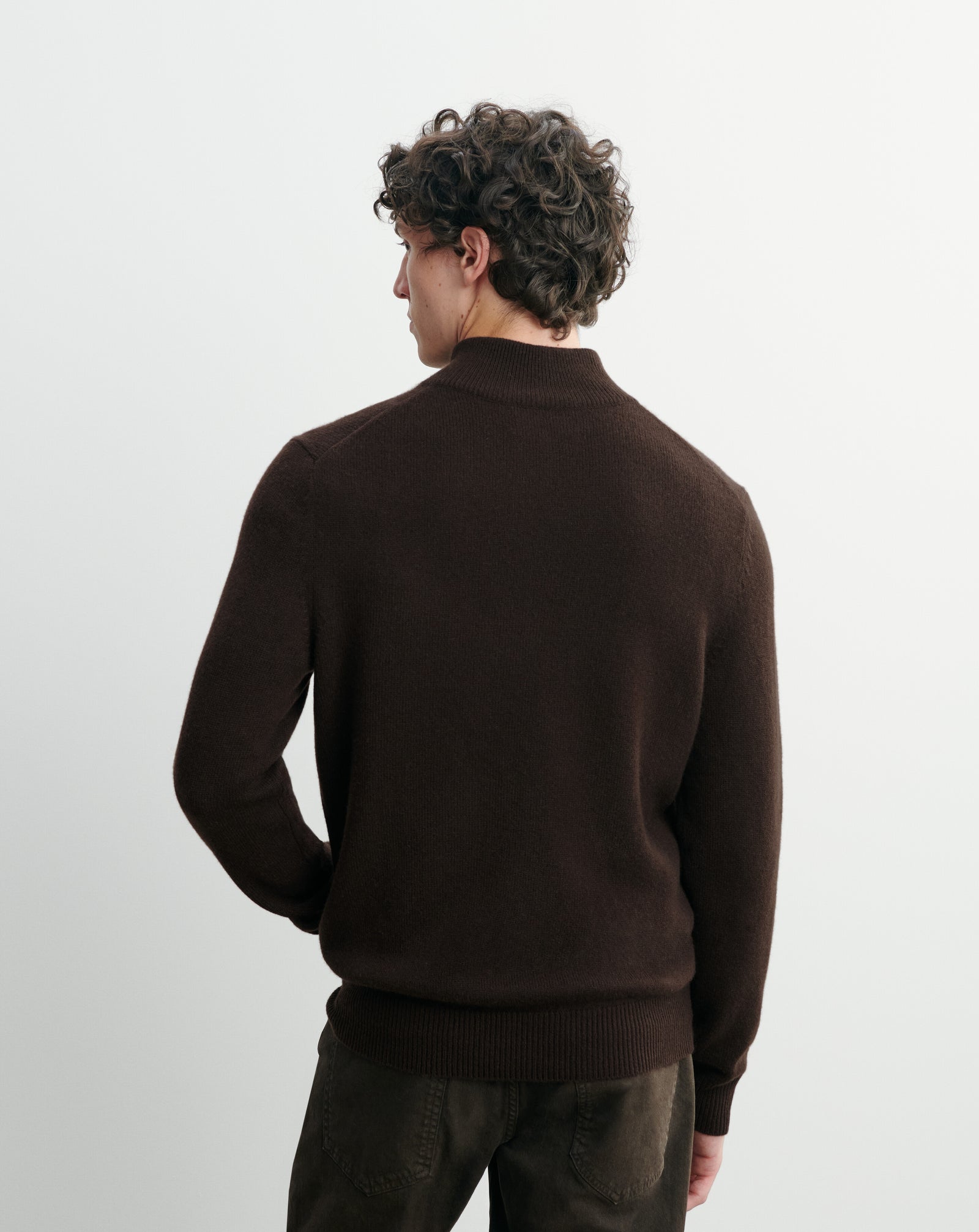 Pull camionneur-CHOCOLAT-100% cachemire