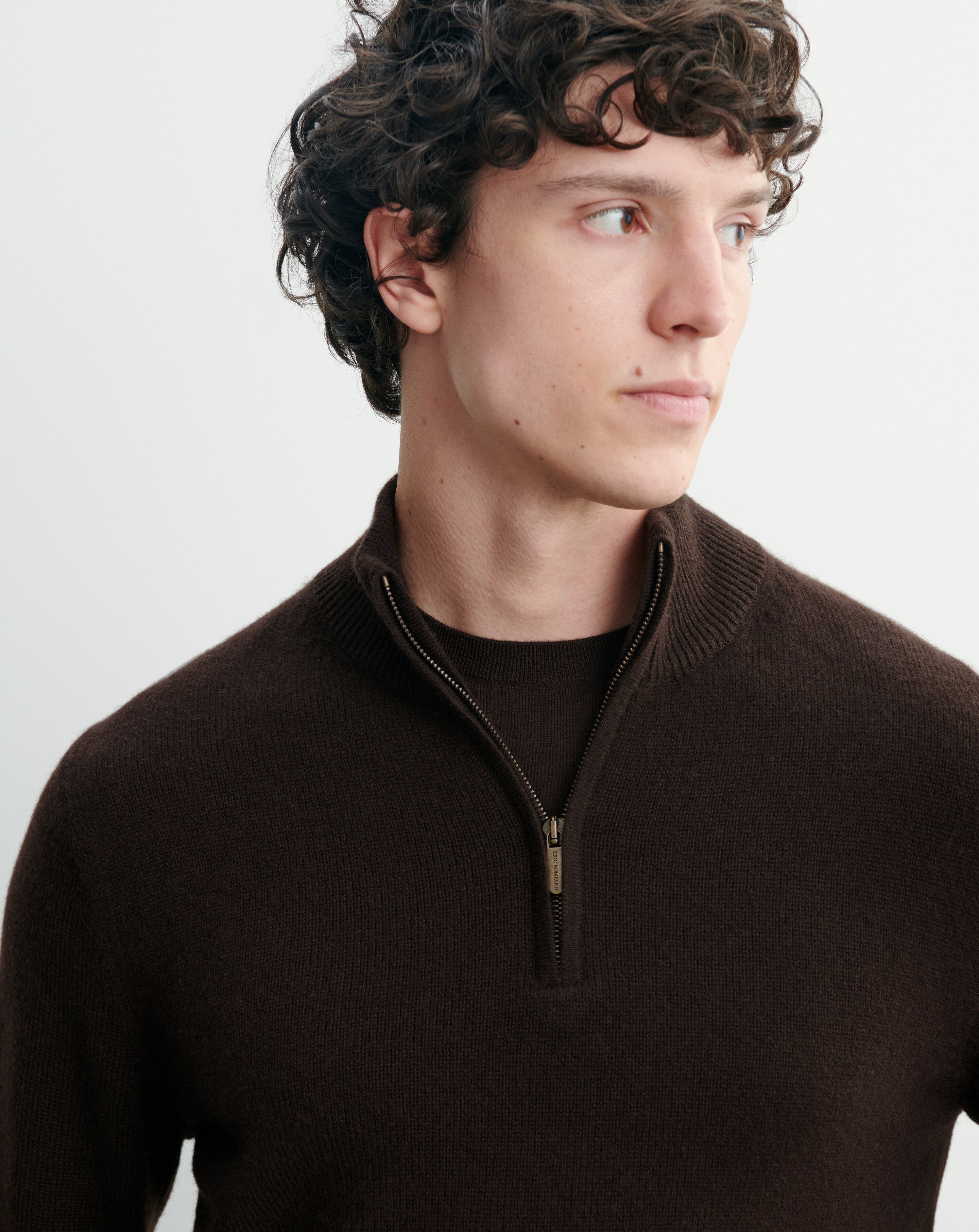 Pull camionneur-CHOCOLAT-100% cachemire