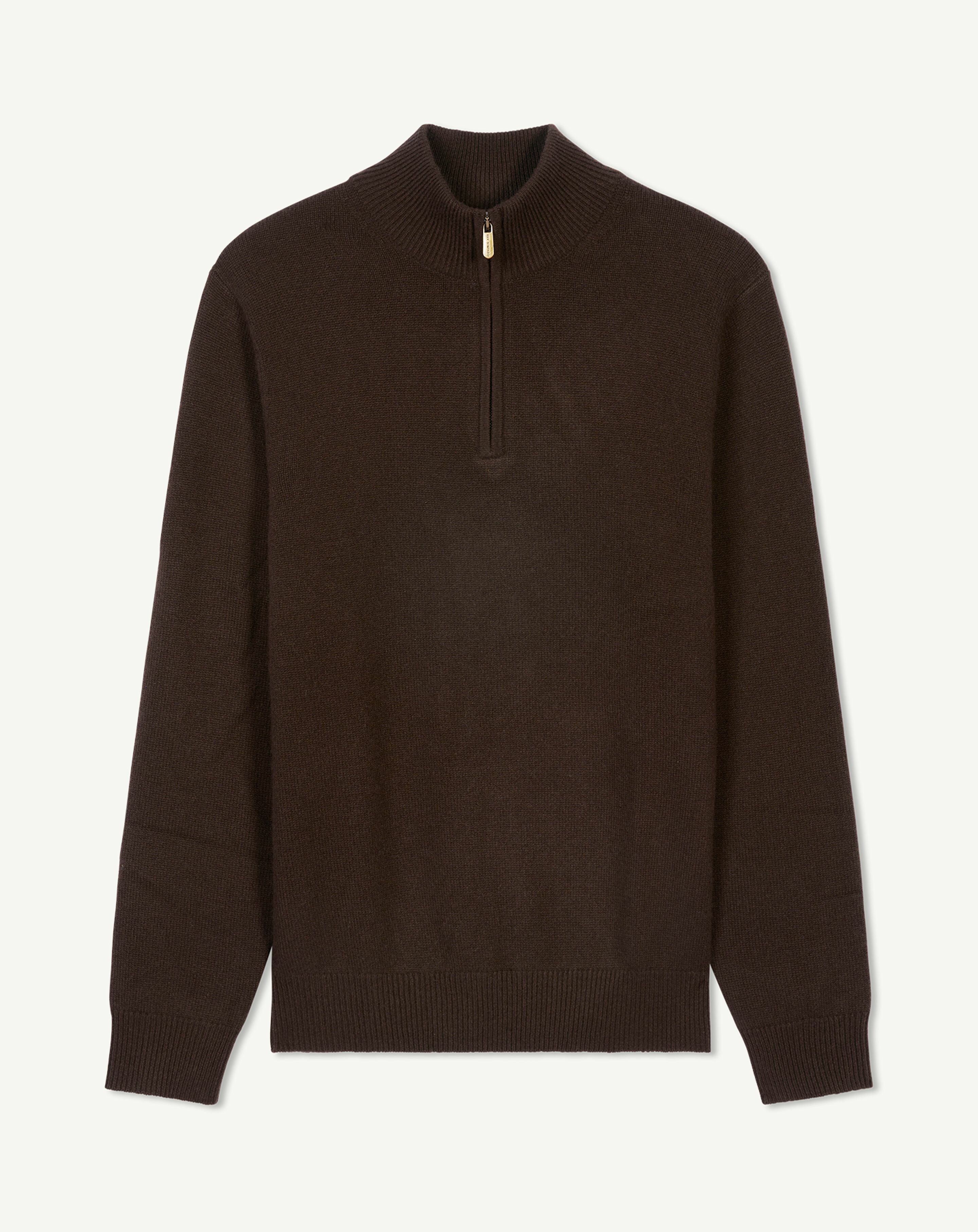 Pull camionneur-CHOCOLAT-100% cachemire