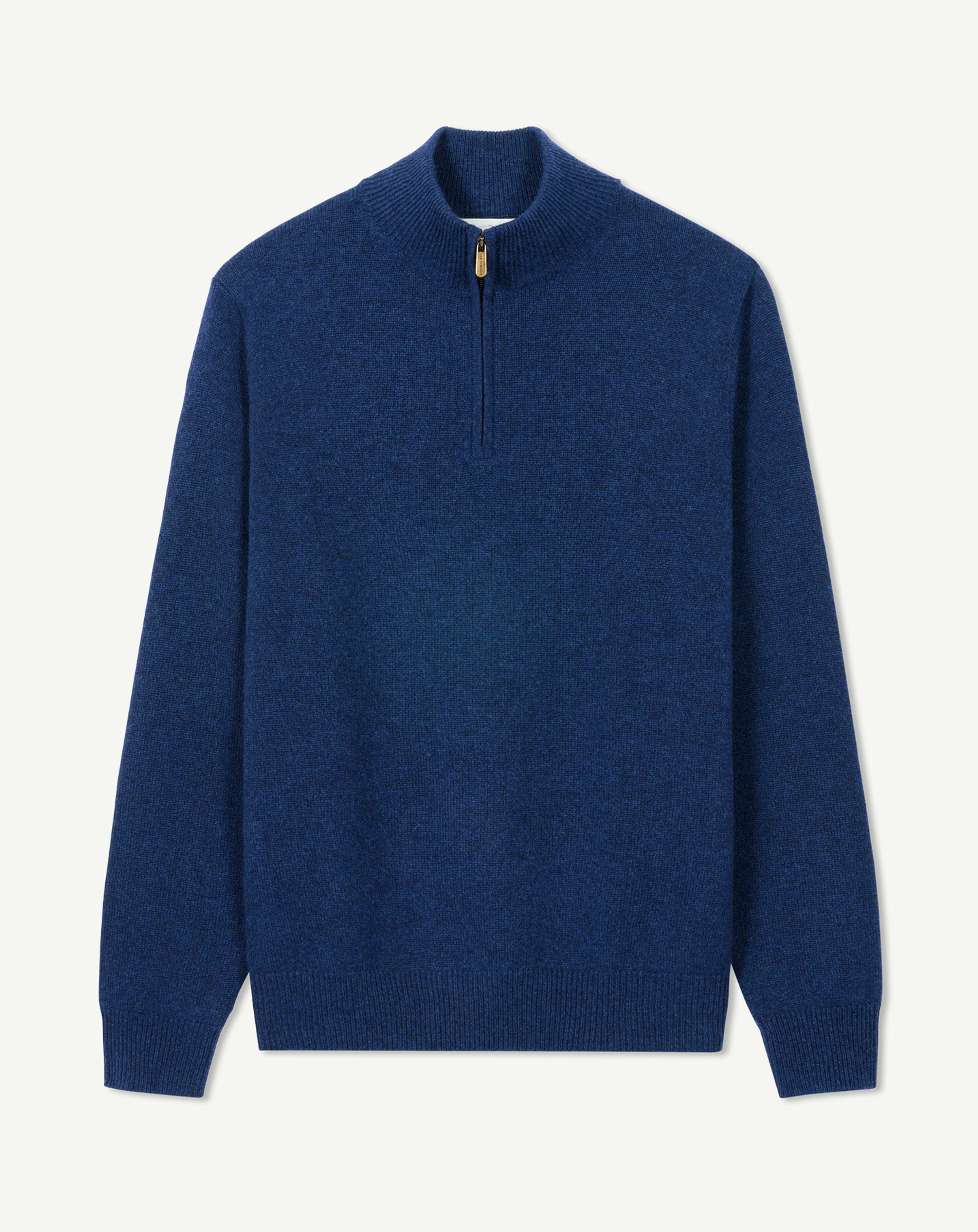 Pull camionneur-BLEU NOCTURNE-100% cachemire