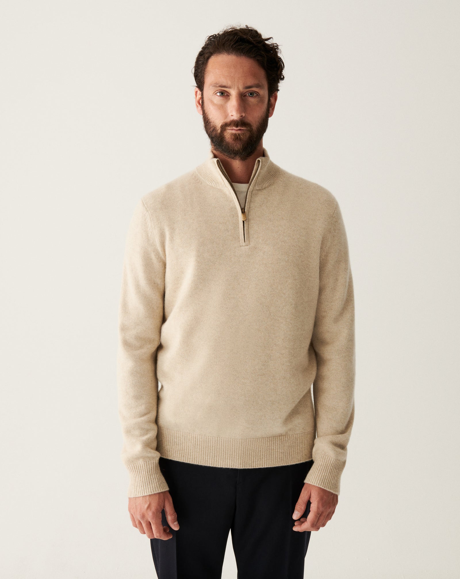 Pull camionneur 4 fils-AVOINE-100% cachemire