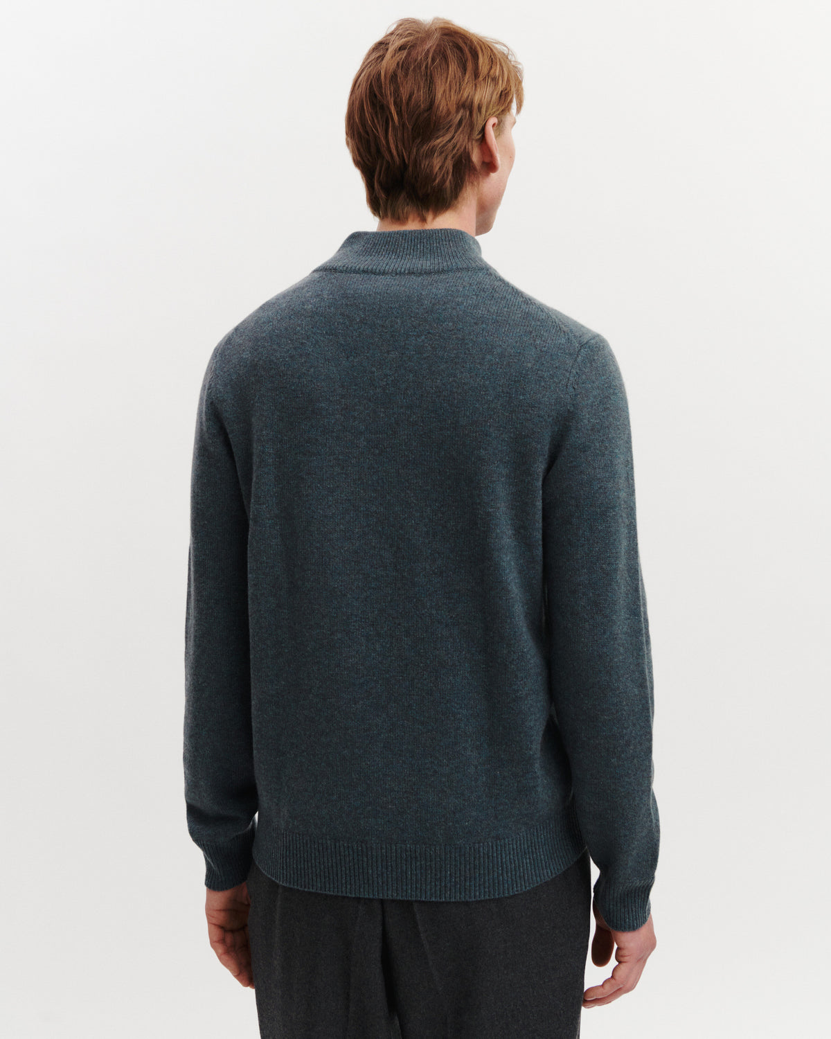 Pull camionneur Lazare-BLEU GRANIT-100% cachemire