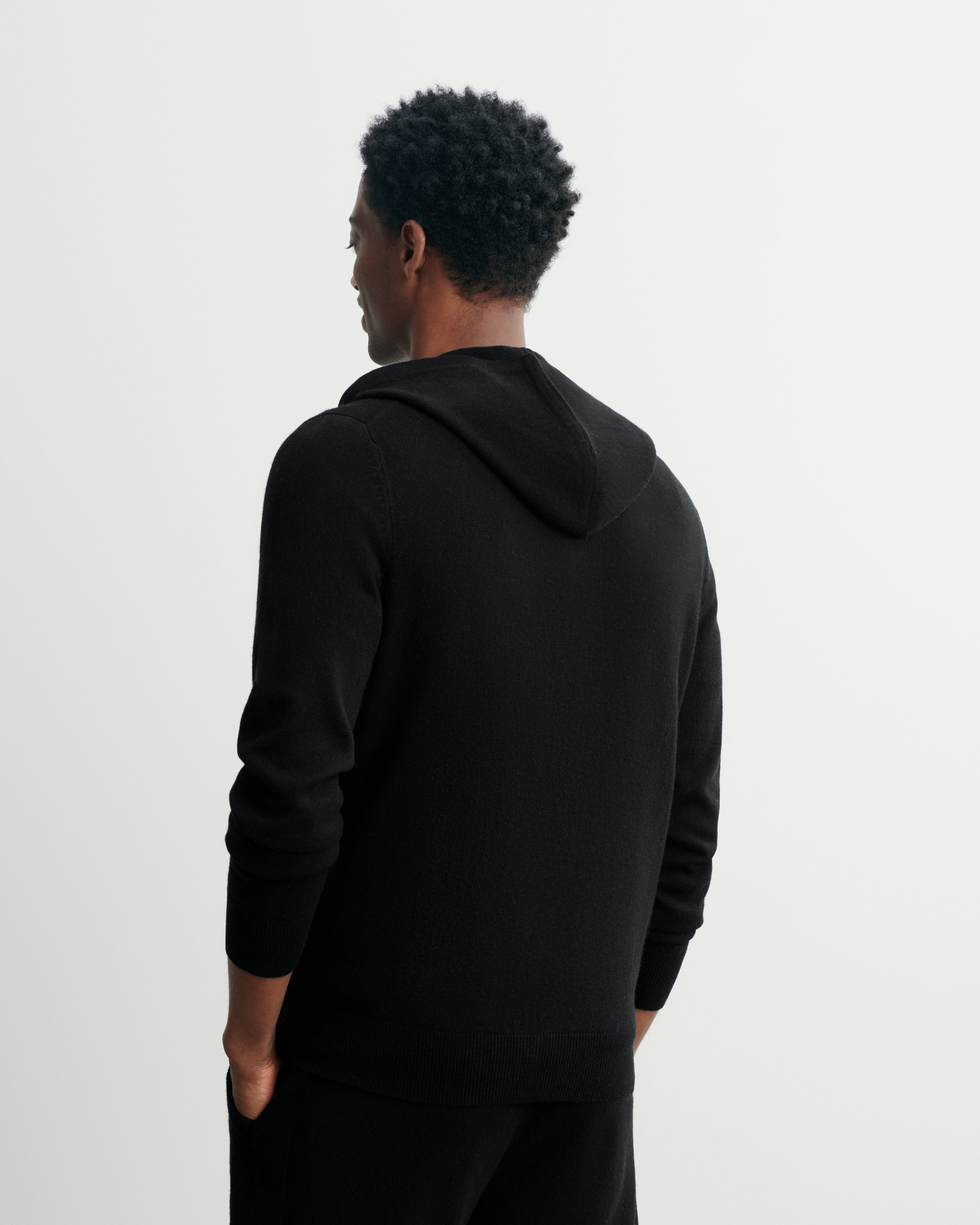 Pull à capuche zippé-NOIR-100% cachemire