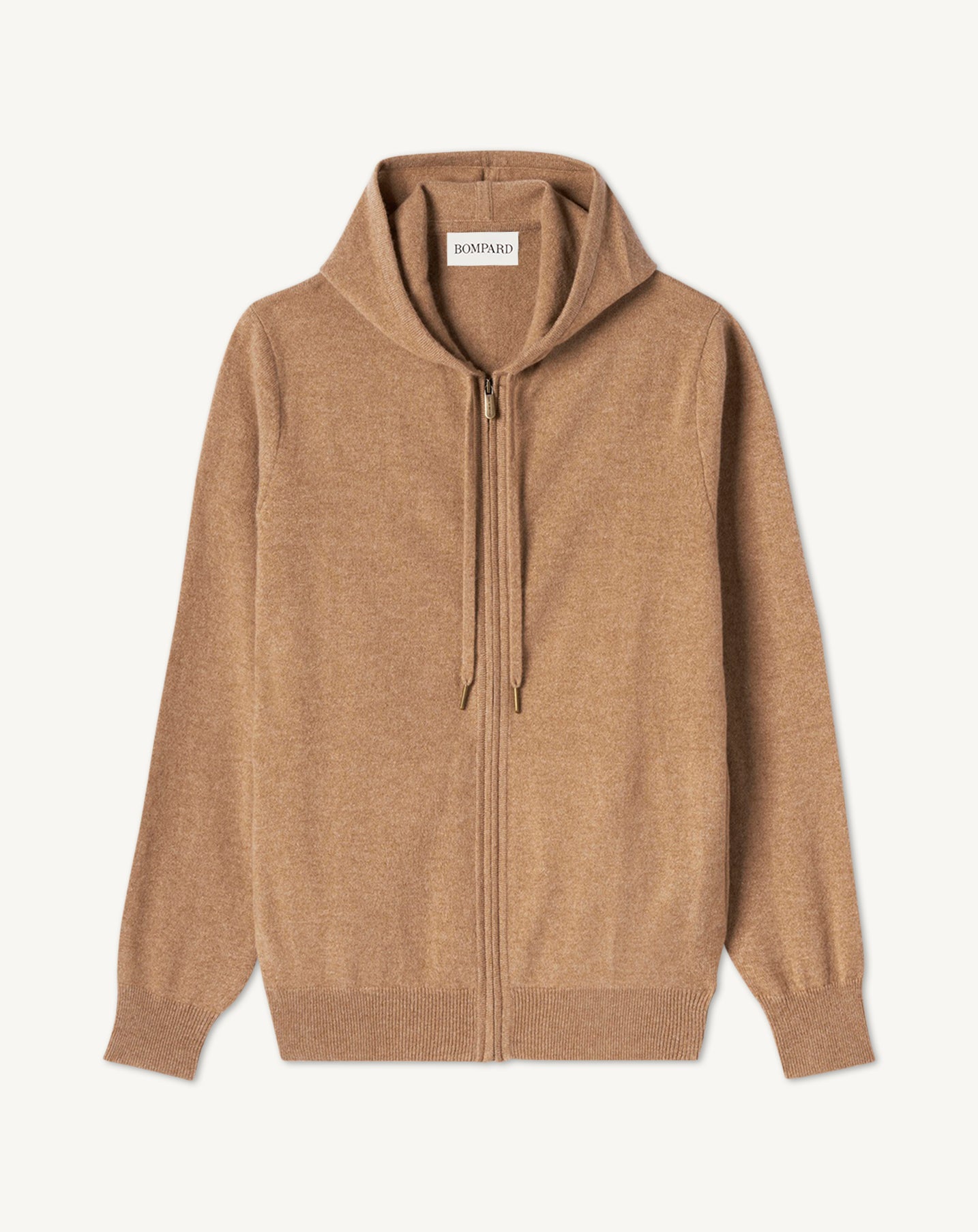 Hoodie-CARAMEL-100% CACHEMIRE