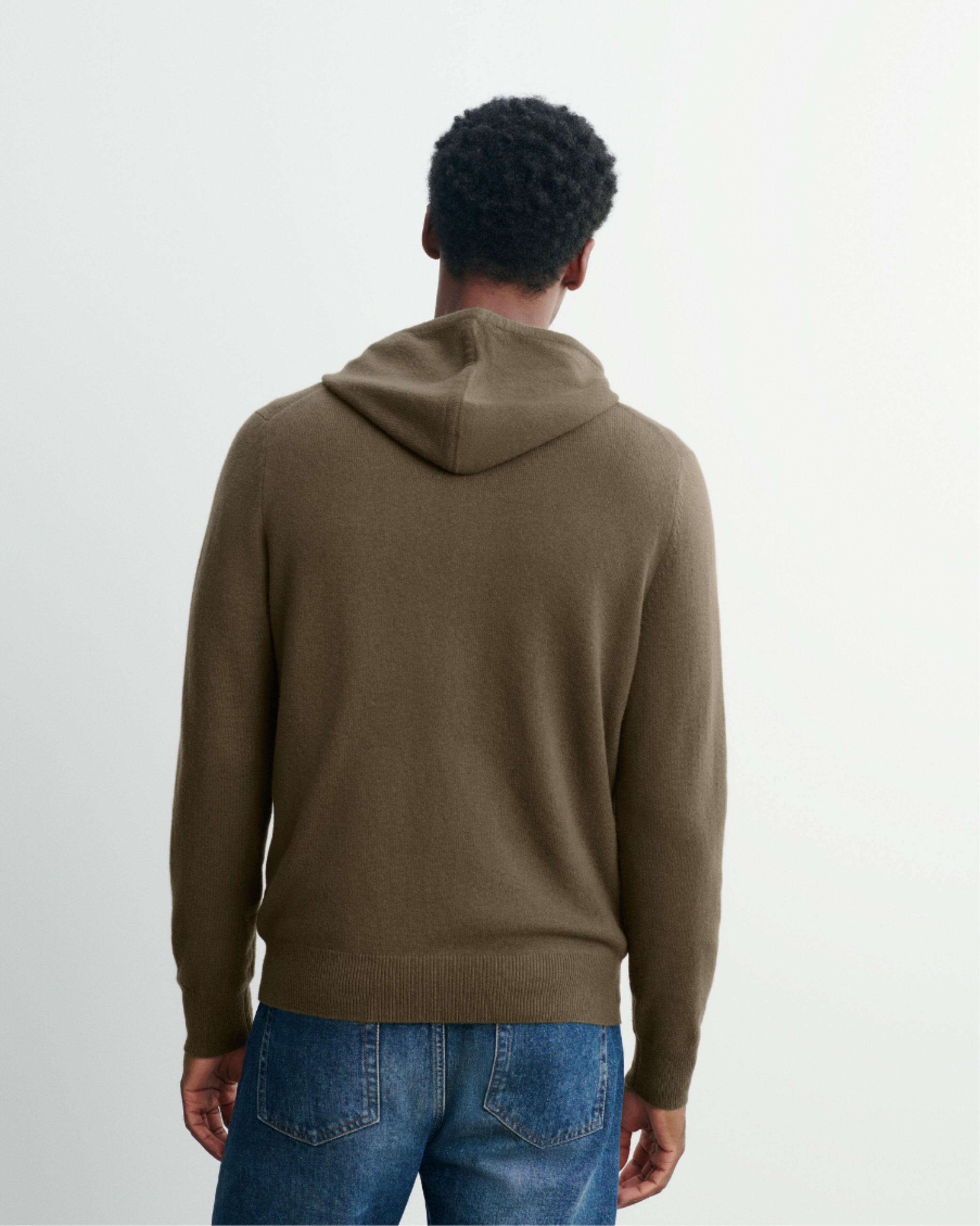 Pull à capuche zippé-BRONZE-100% cachemire