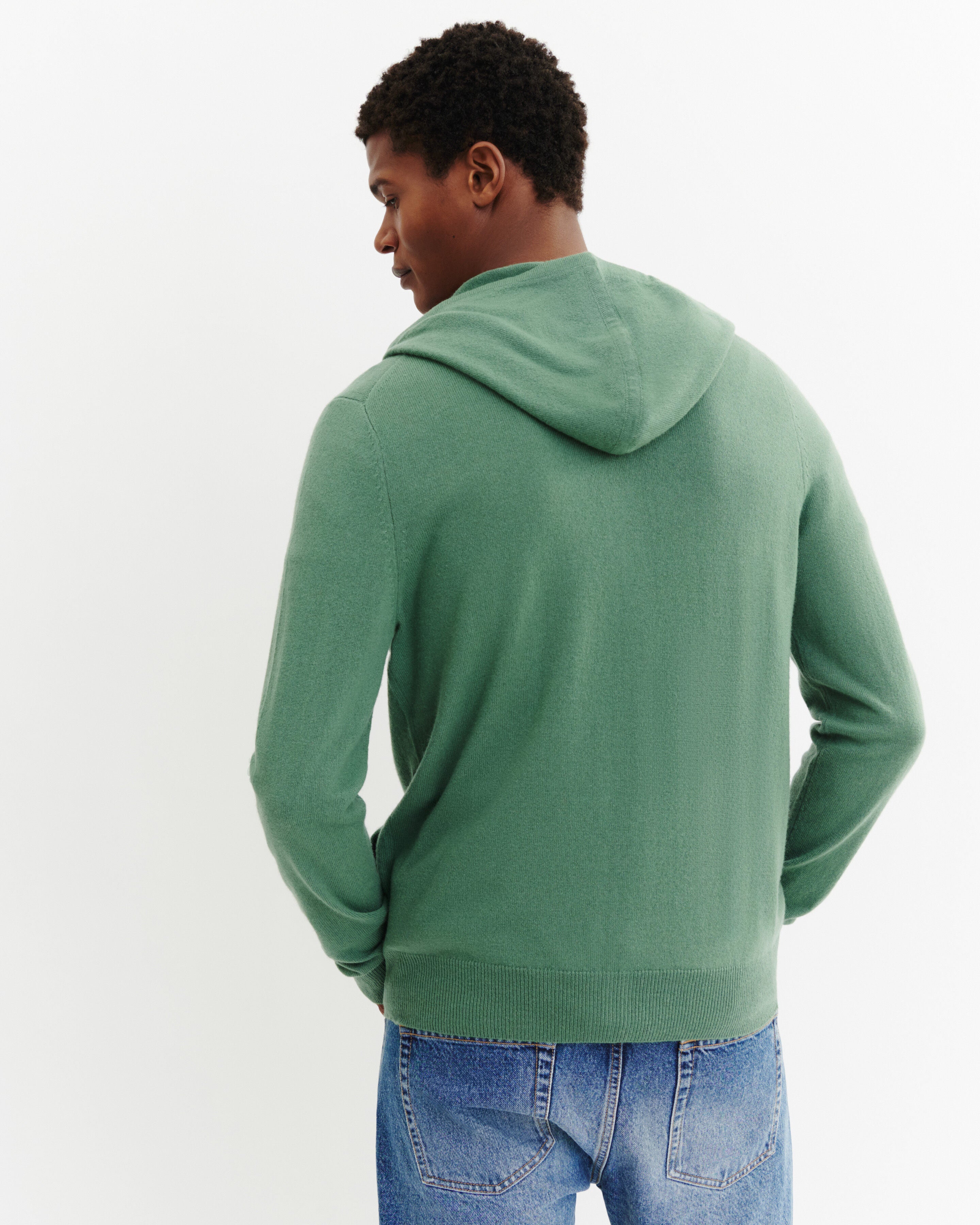 Pull à capuche zippé-JADE-100% cachemire