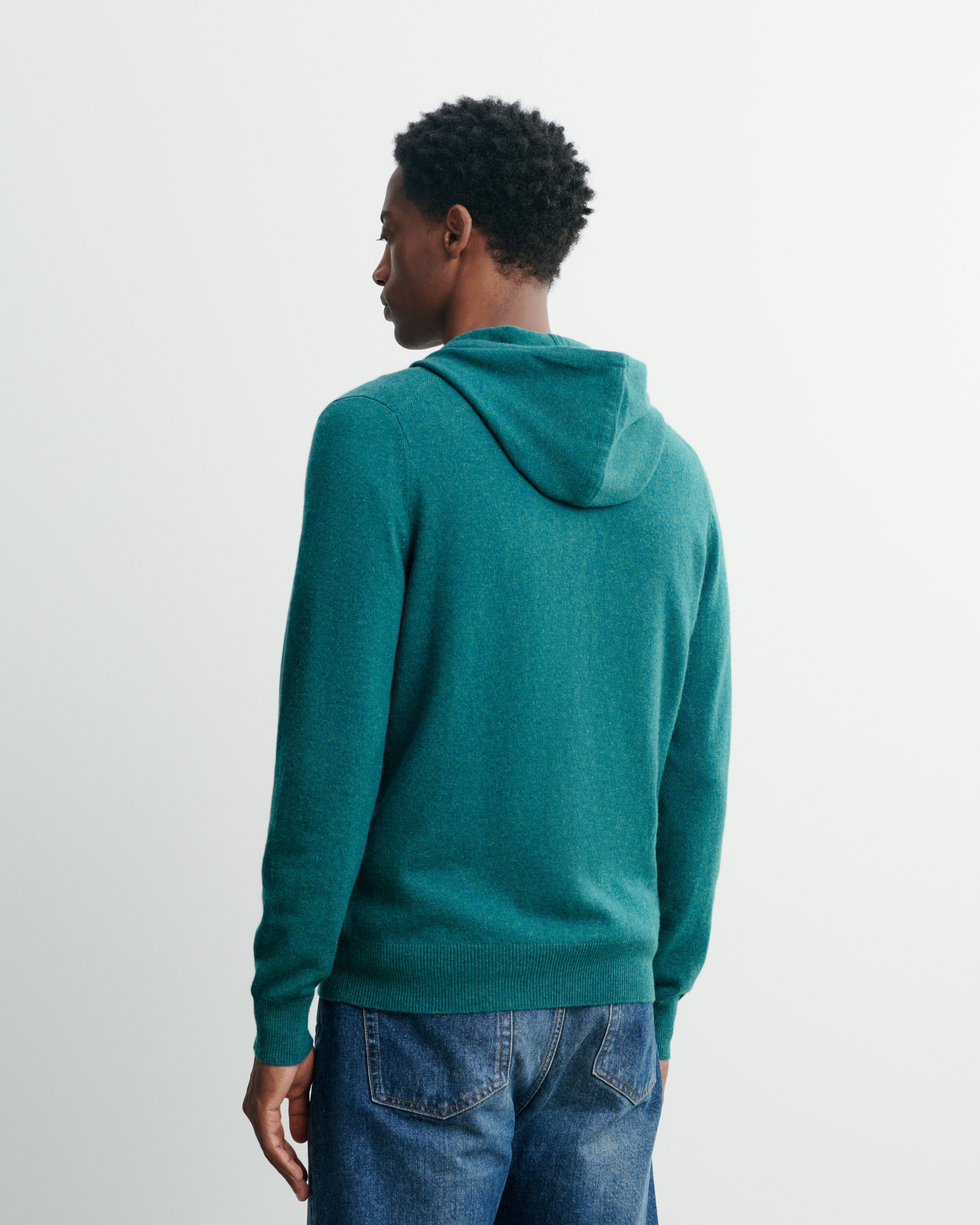 Pull à capuche zippé-CEDRE-100% cachemire