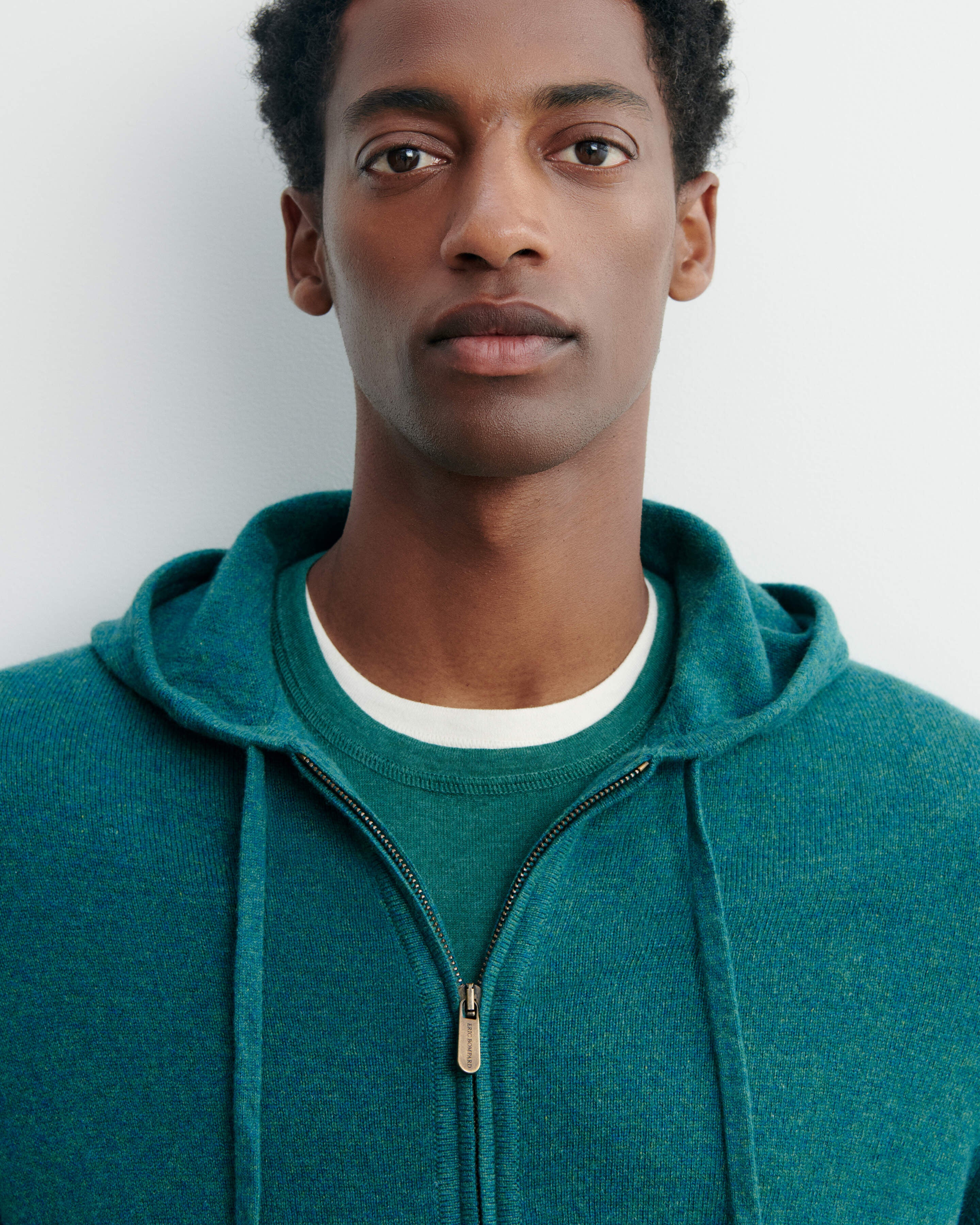 Pull à capuche zippé-CEDRE-100% cachemire