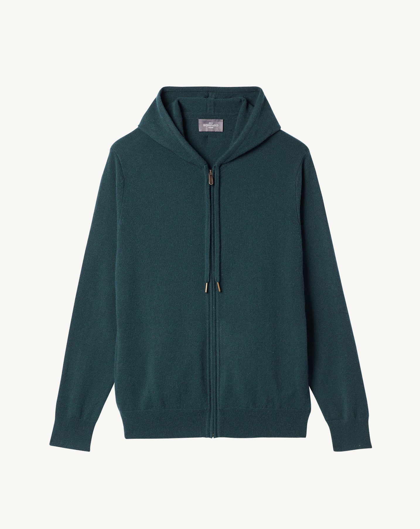Hoodie-VERT ZURICH-100% CACHEMIRE