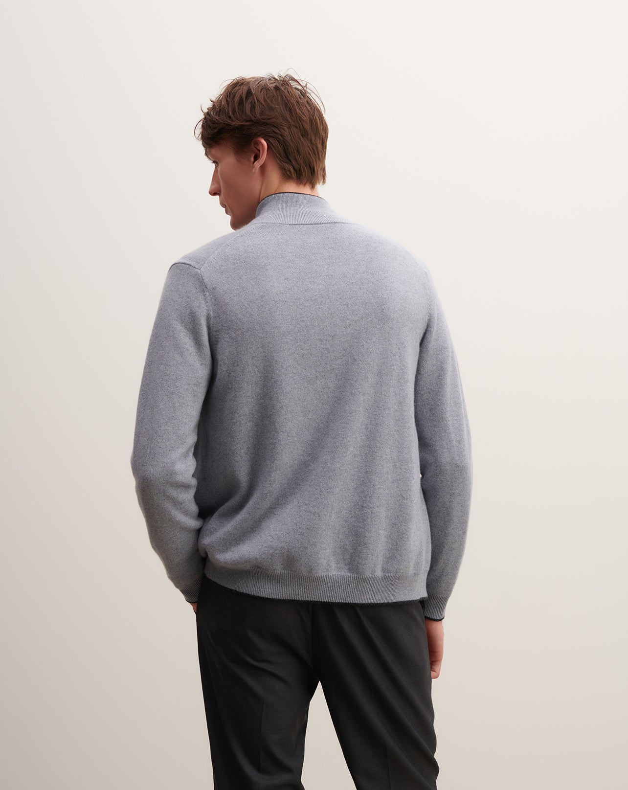 Blouson réversible-KHOL/BLEU MONTAGNE-100% cachemire