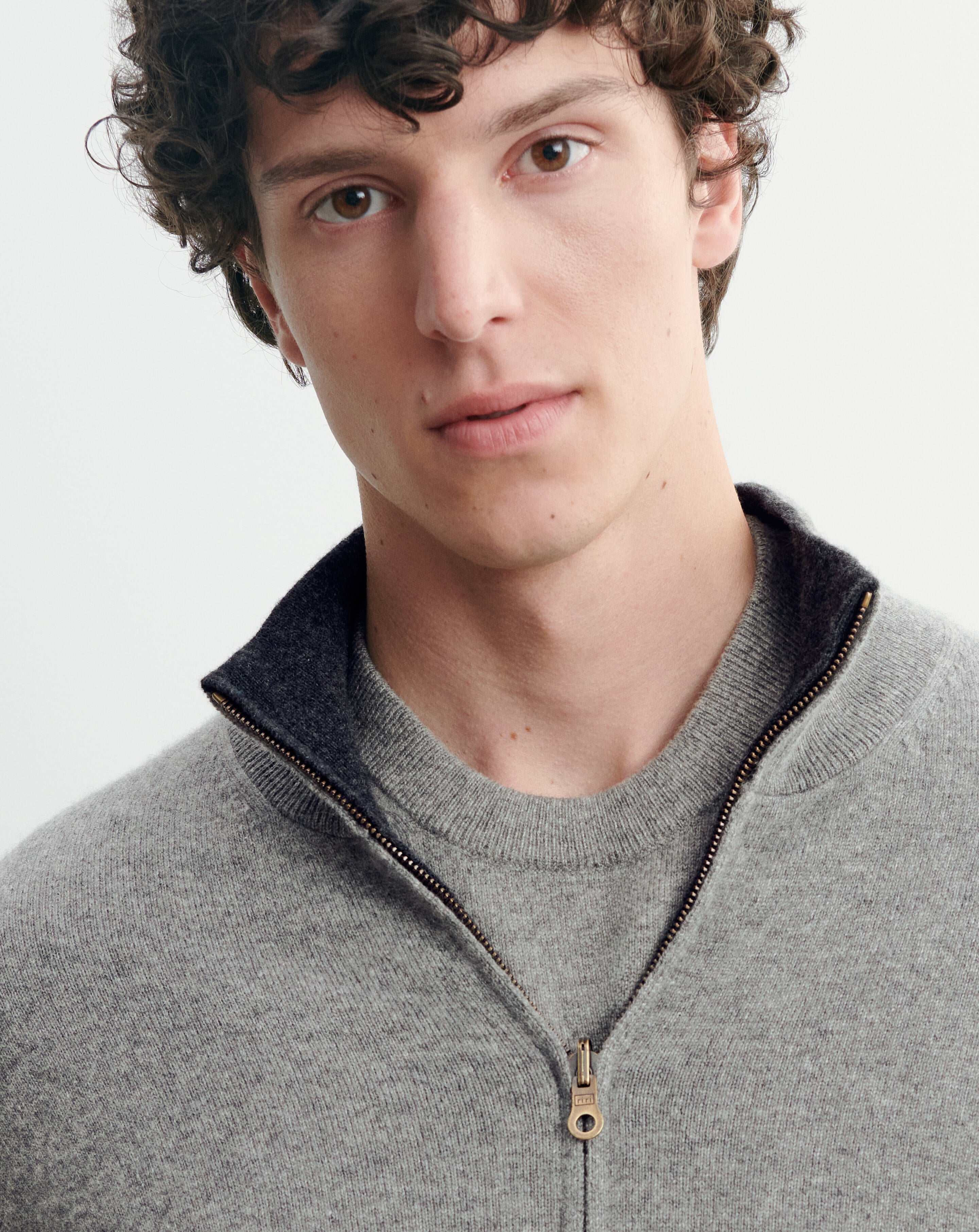 Blouson réversible-CHARBON/GRIS METEORITE-100% cachemire