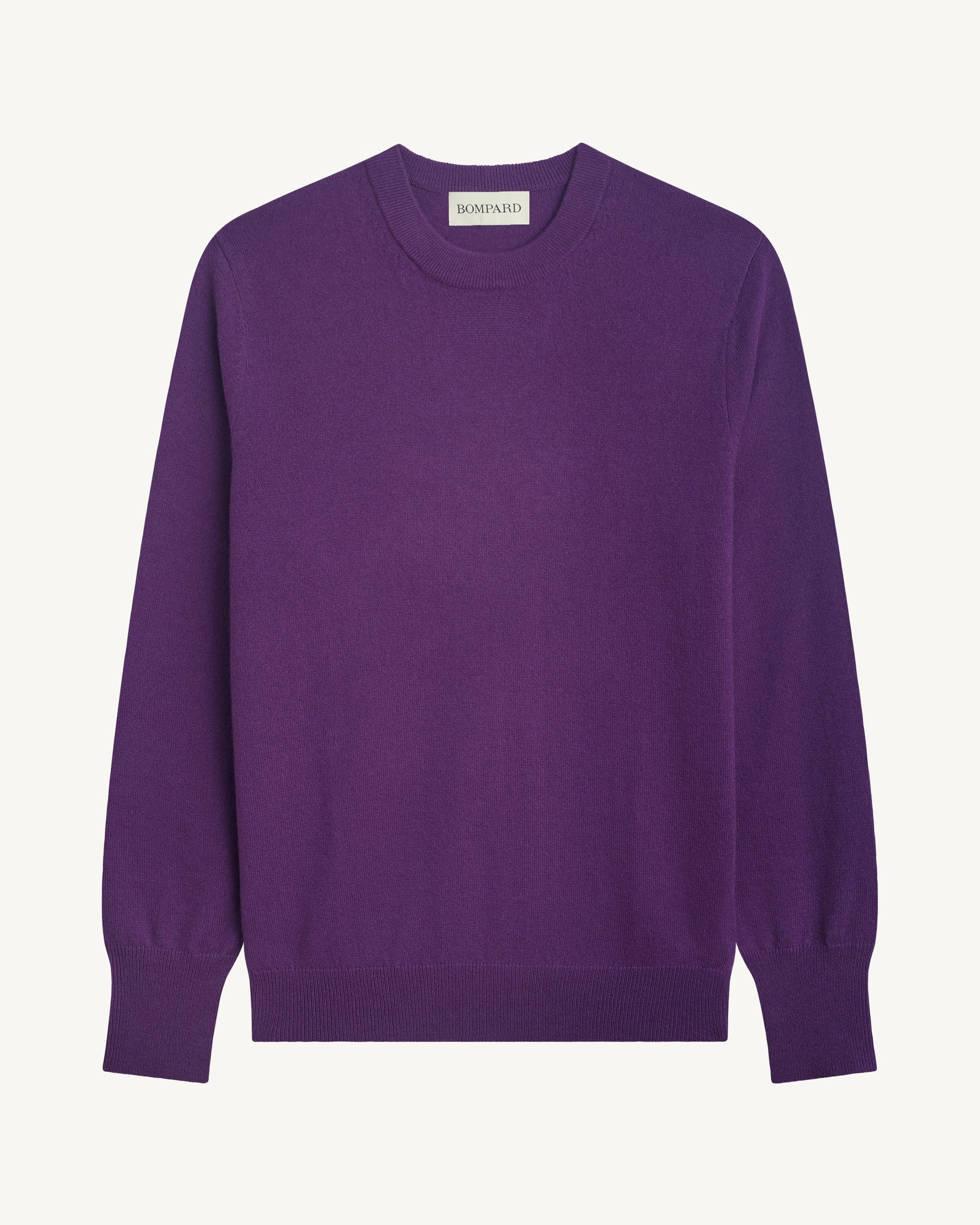 Pull col rond classique-CYCLAMEN-100% cachemire