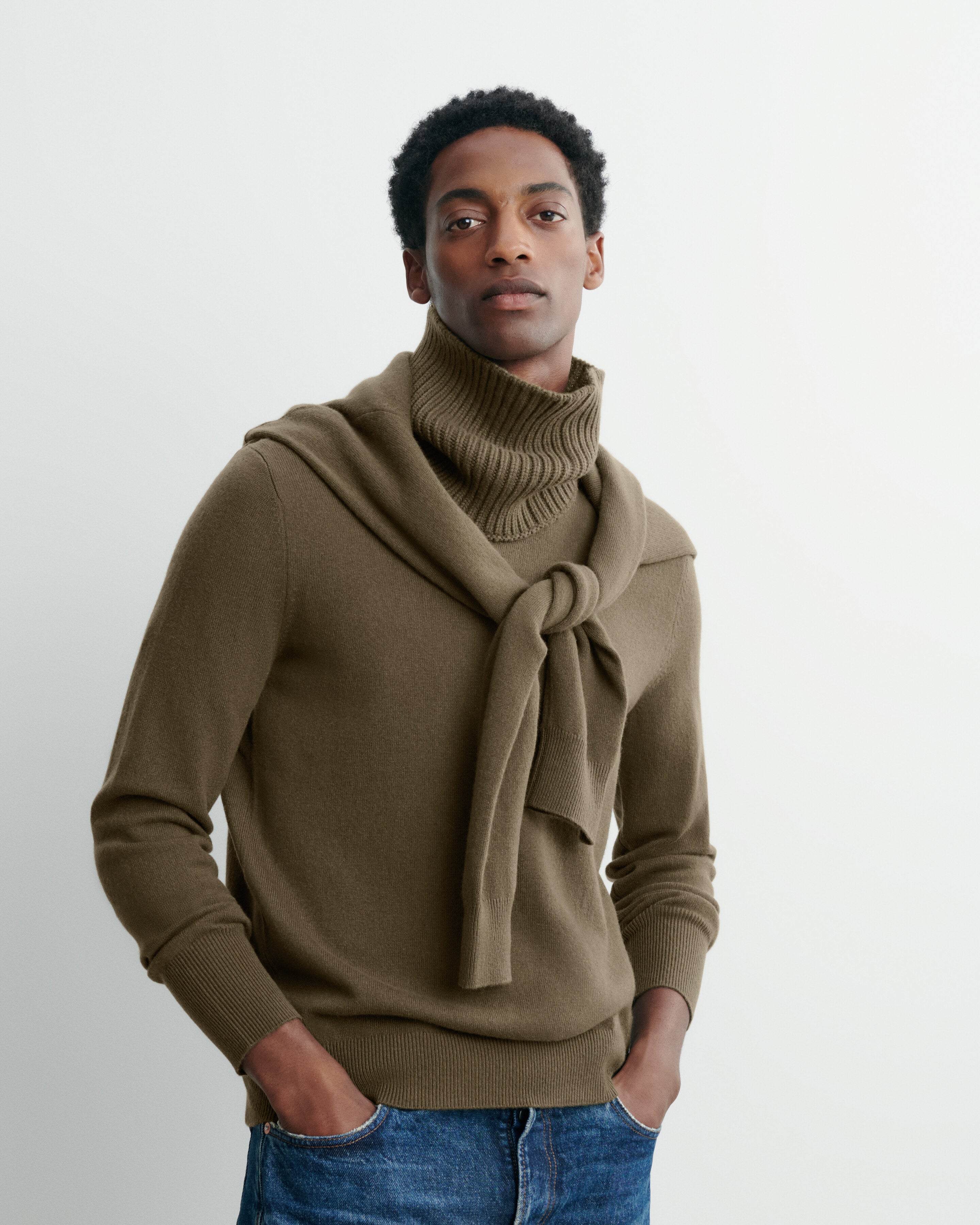 Pull col rond classique-BRONZE-100% cachemire