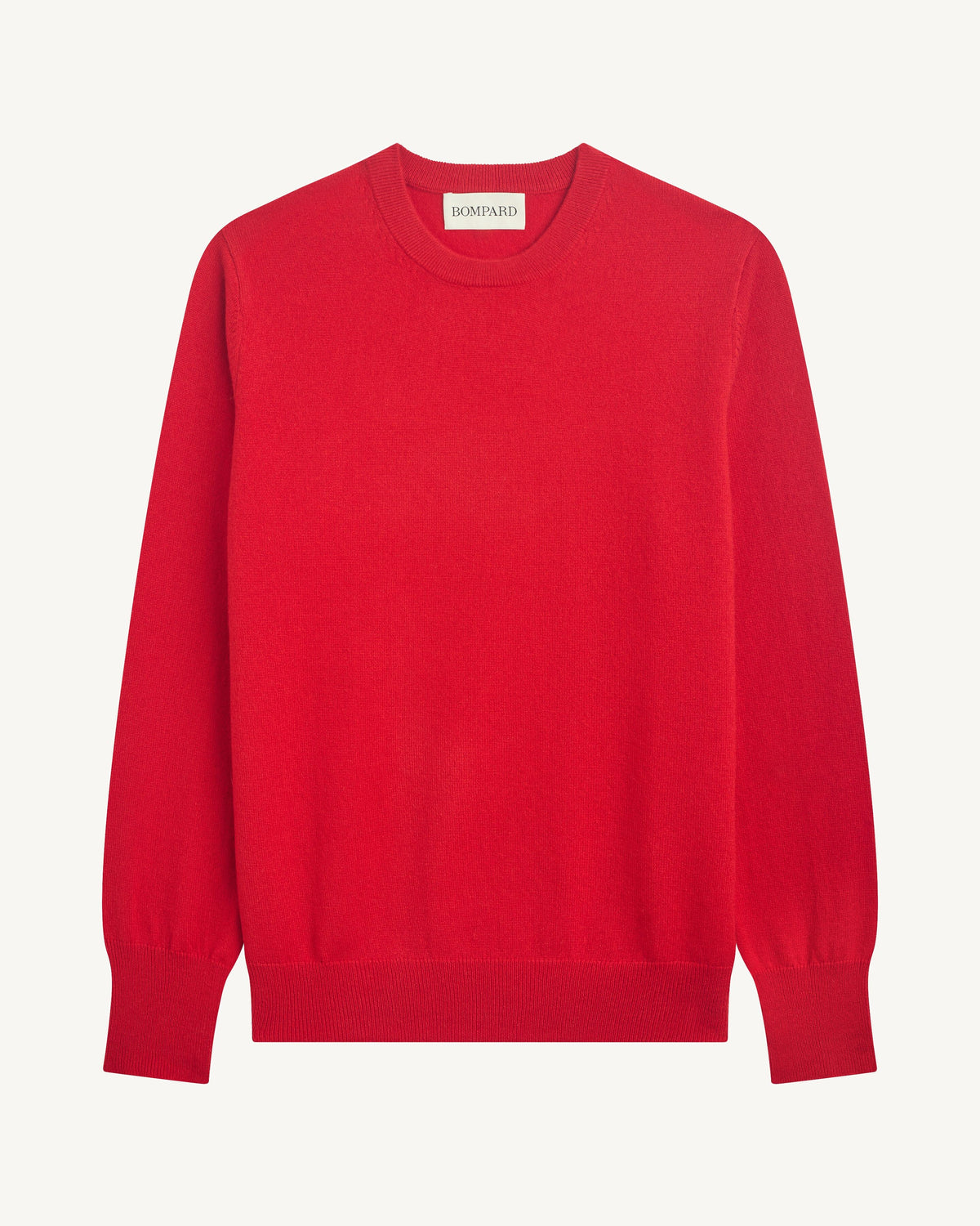Pull col rond classique-ROUGE QUARANTE-100% cachemire