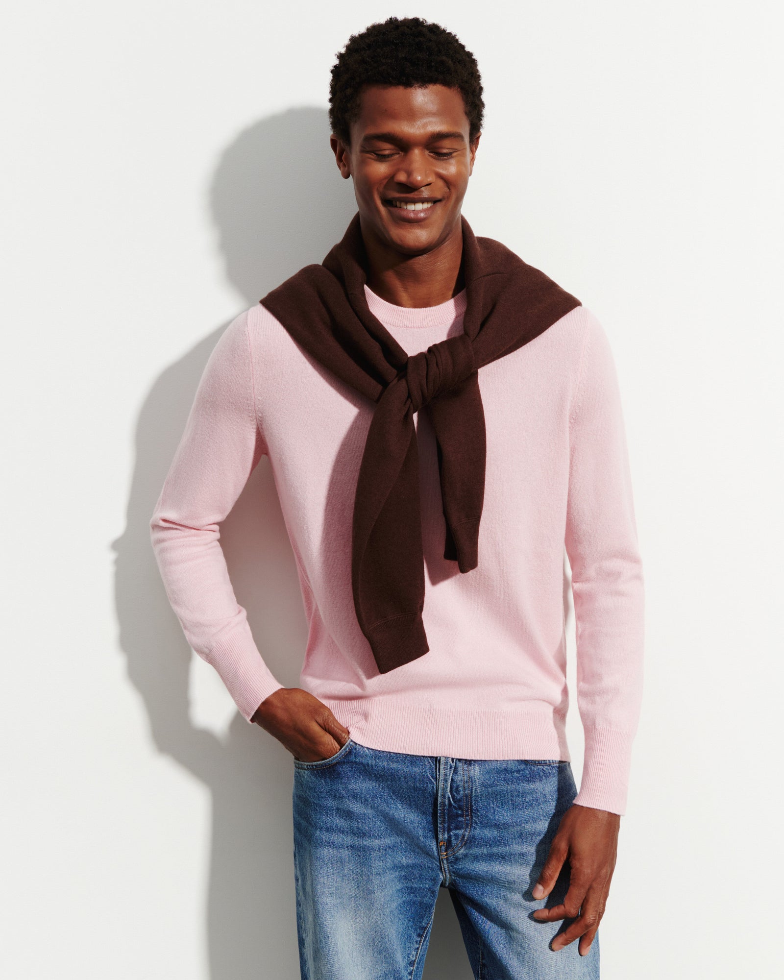 Pull col rond classique-SAKURA-100% cachemire