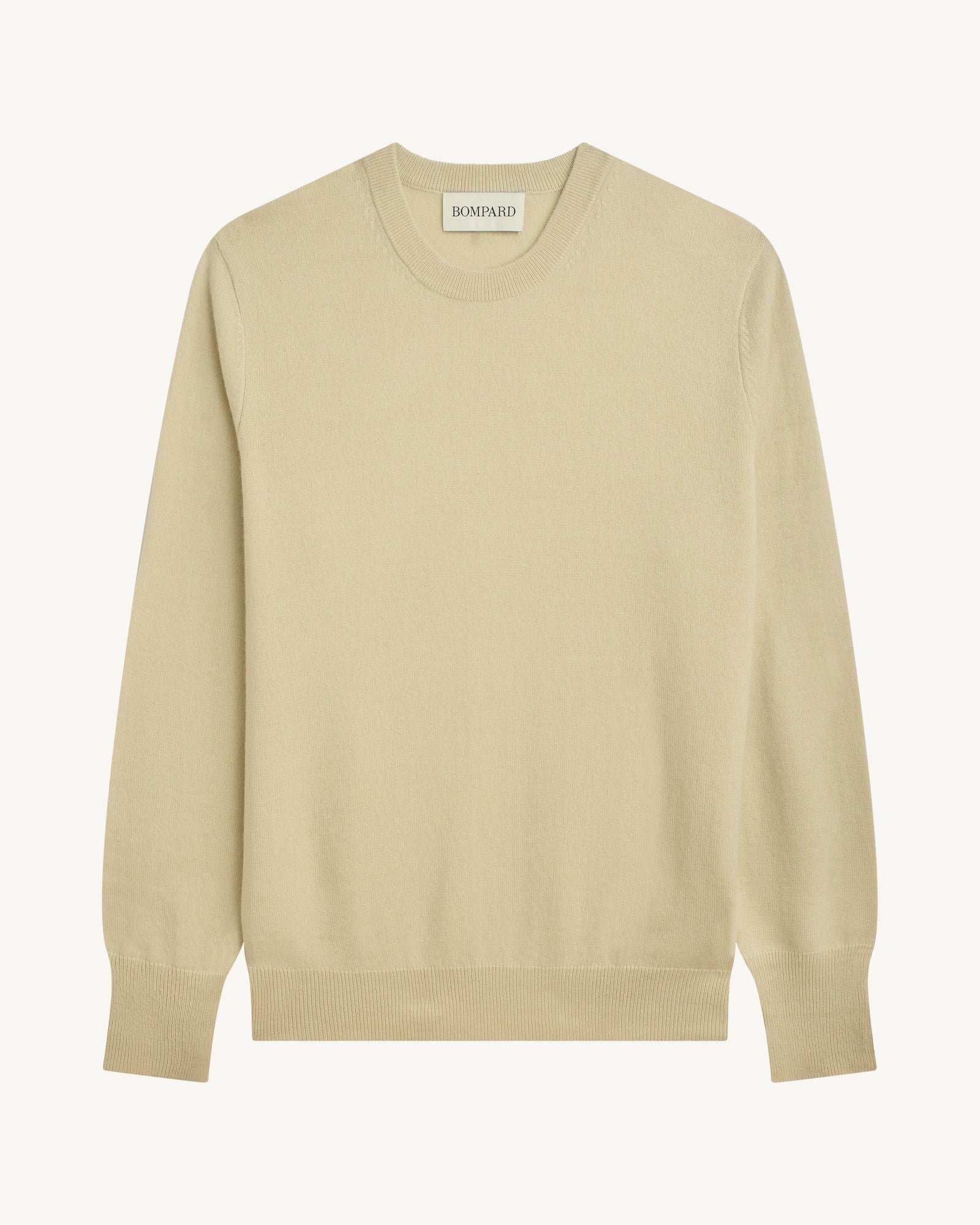 Pull col rond classique-ECRU VINTAGE-100% cachemire