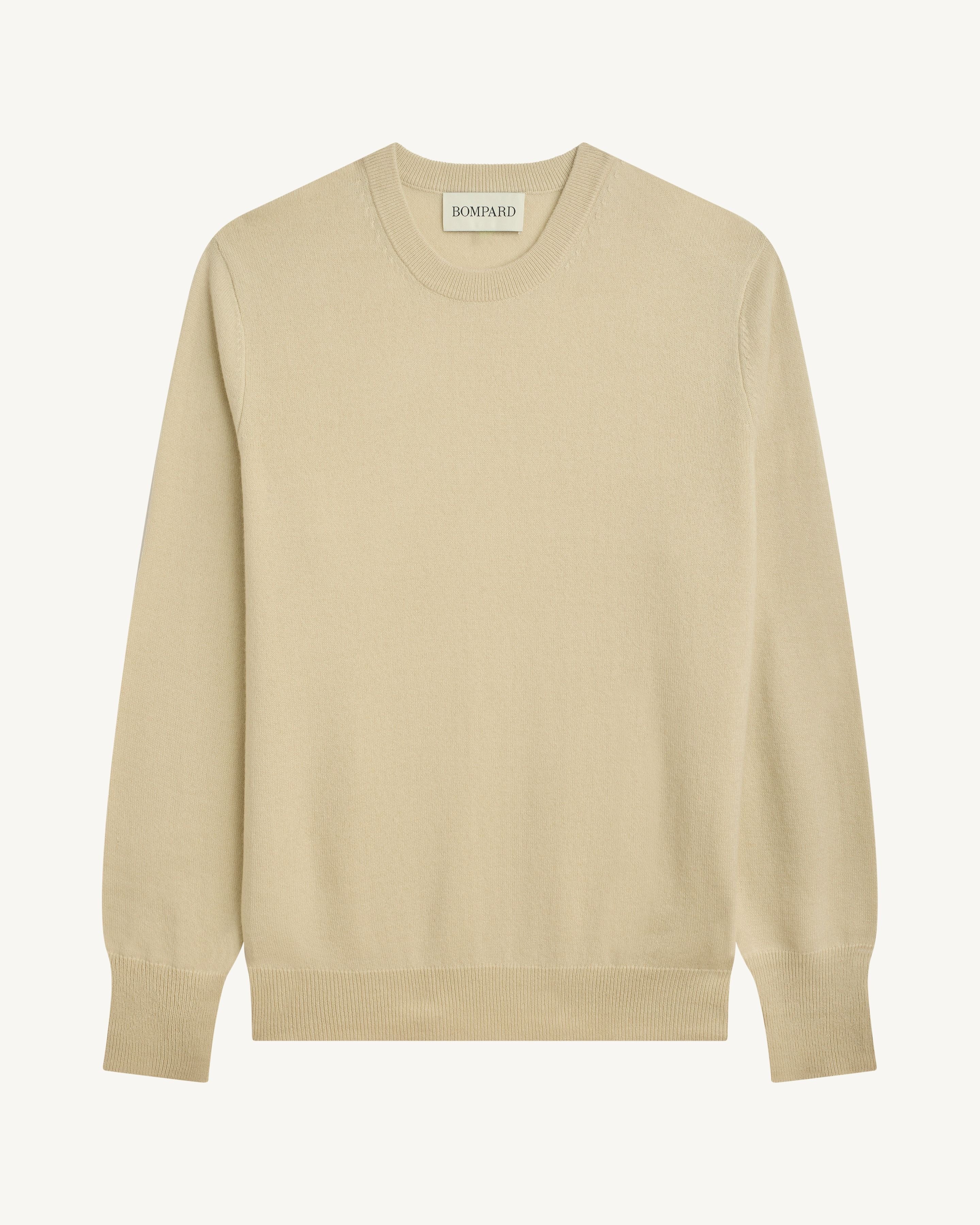 Pull col rond classique-ECRU VINTAGE-100% cachemire