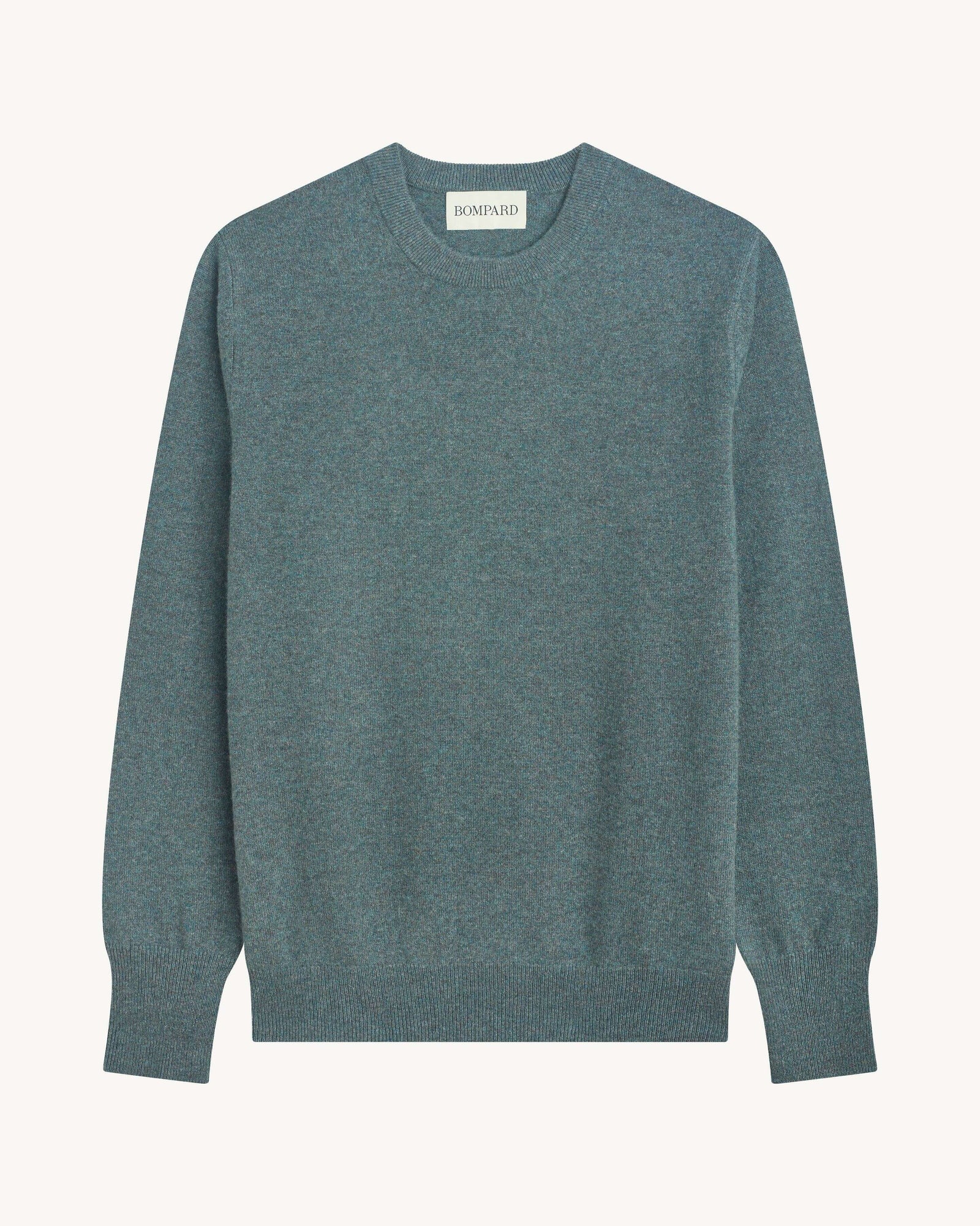 Pull col rond classique-BLEU GRANIT-100% cachemire