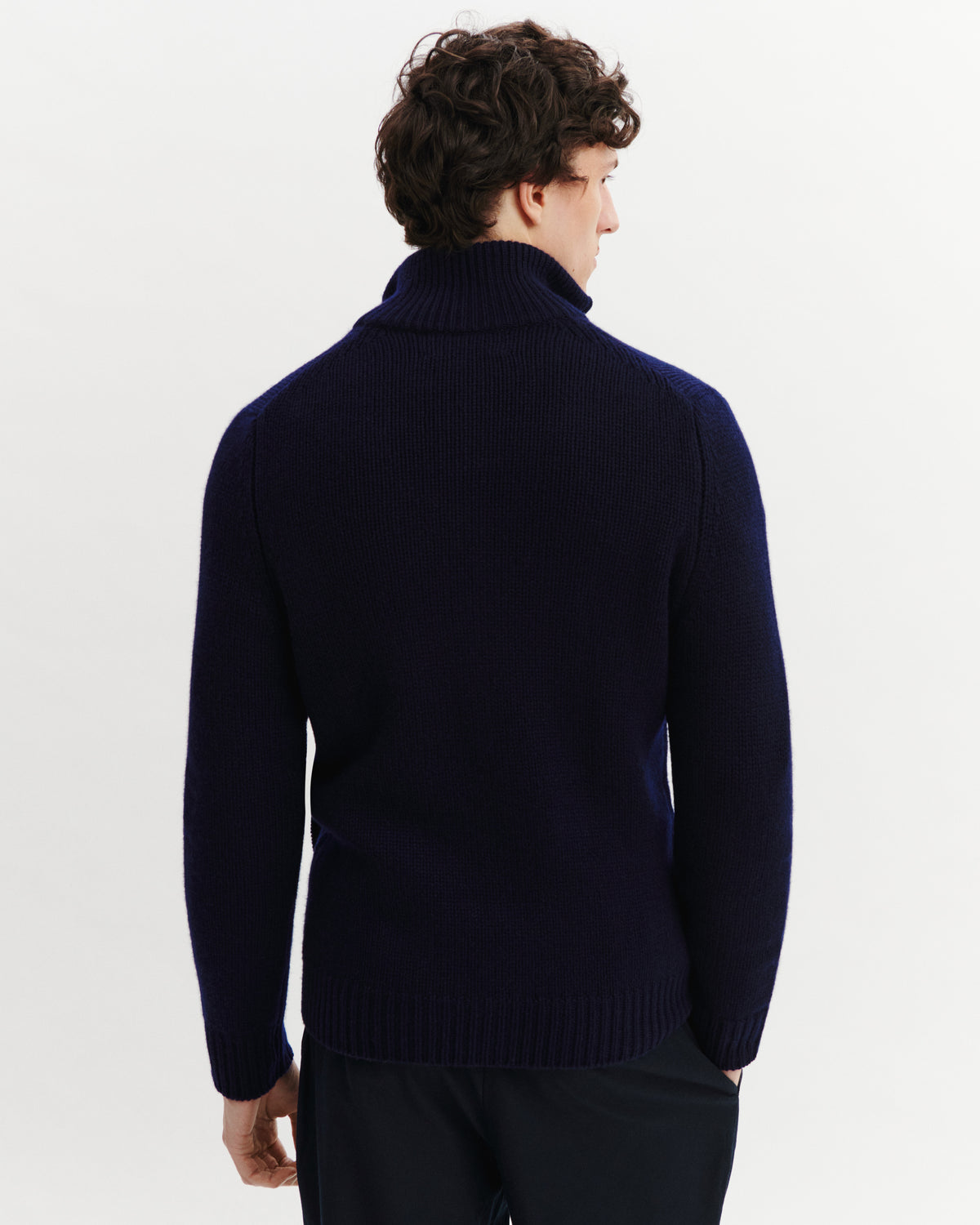 Blouson 12 fils-MARINE-100% cachemire