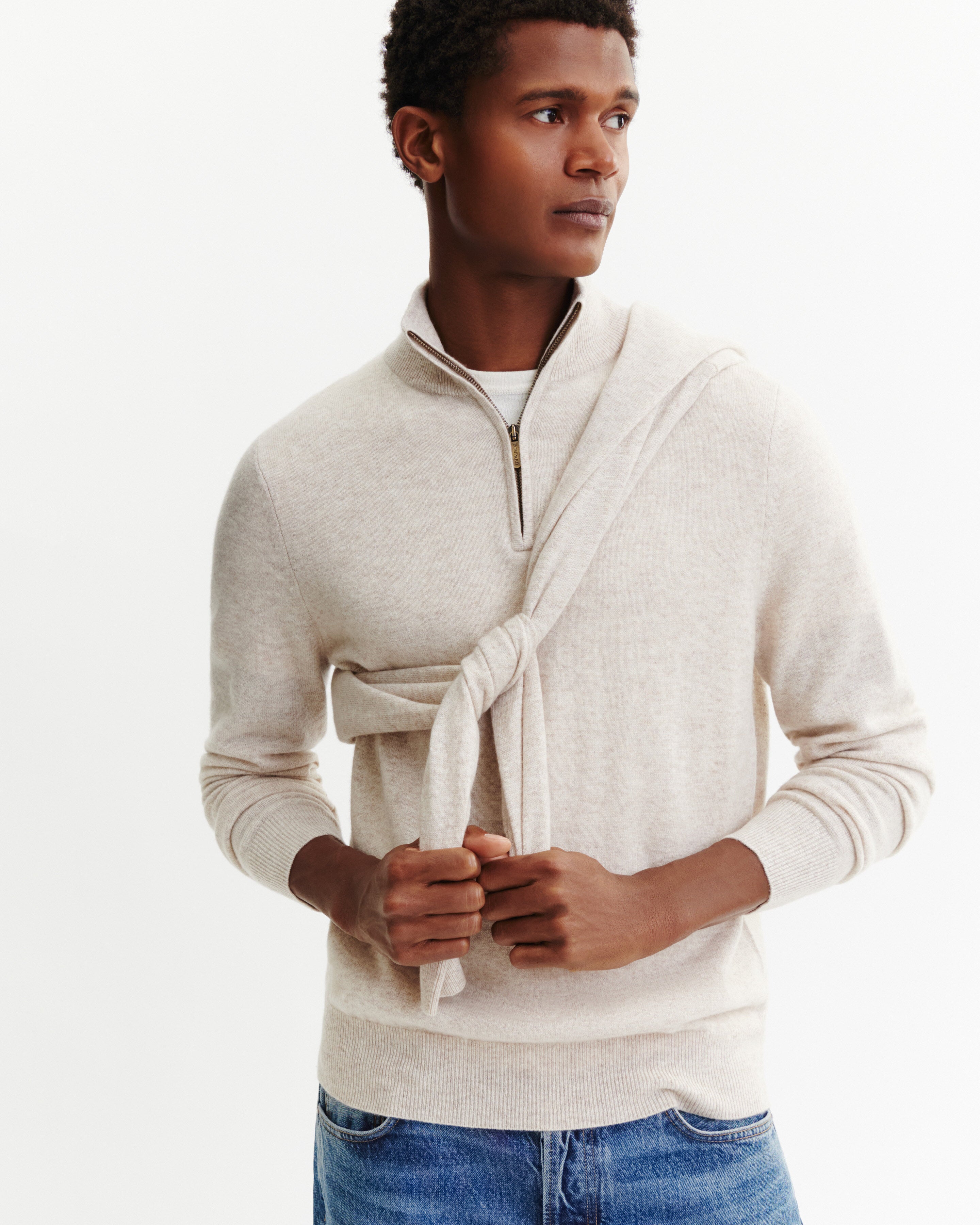 Pull camionneur-TOURTERELLE-100% cachemire