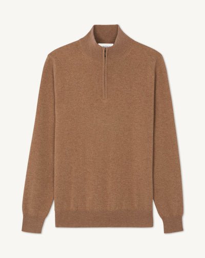 Pull camionneur-CARAMEL-100% cachemire