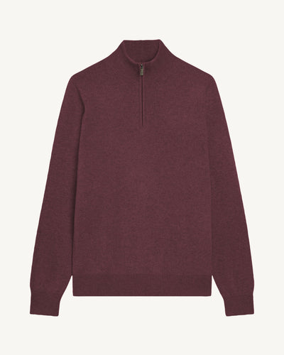 Pull camionneur-GRENAT-100% cachemire
