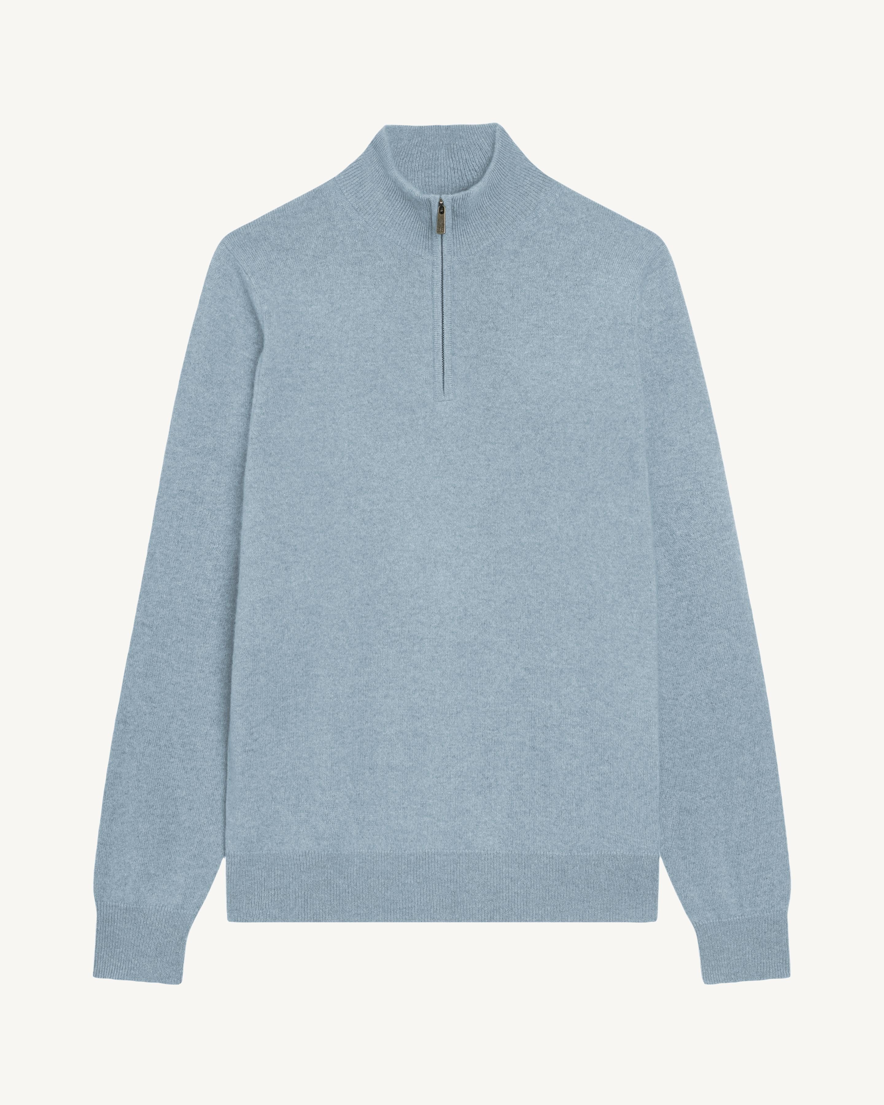 Pull camionneur-BLEU GLACIER-100% cachemire