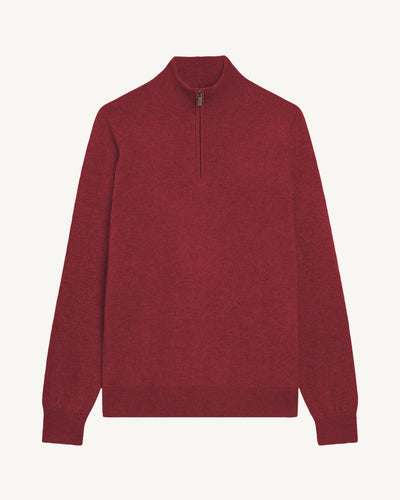 Pull camionneur-ROUGE D'ORIENT-100% cachemire