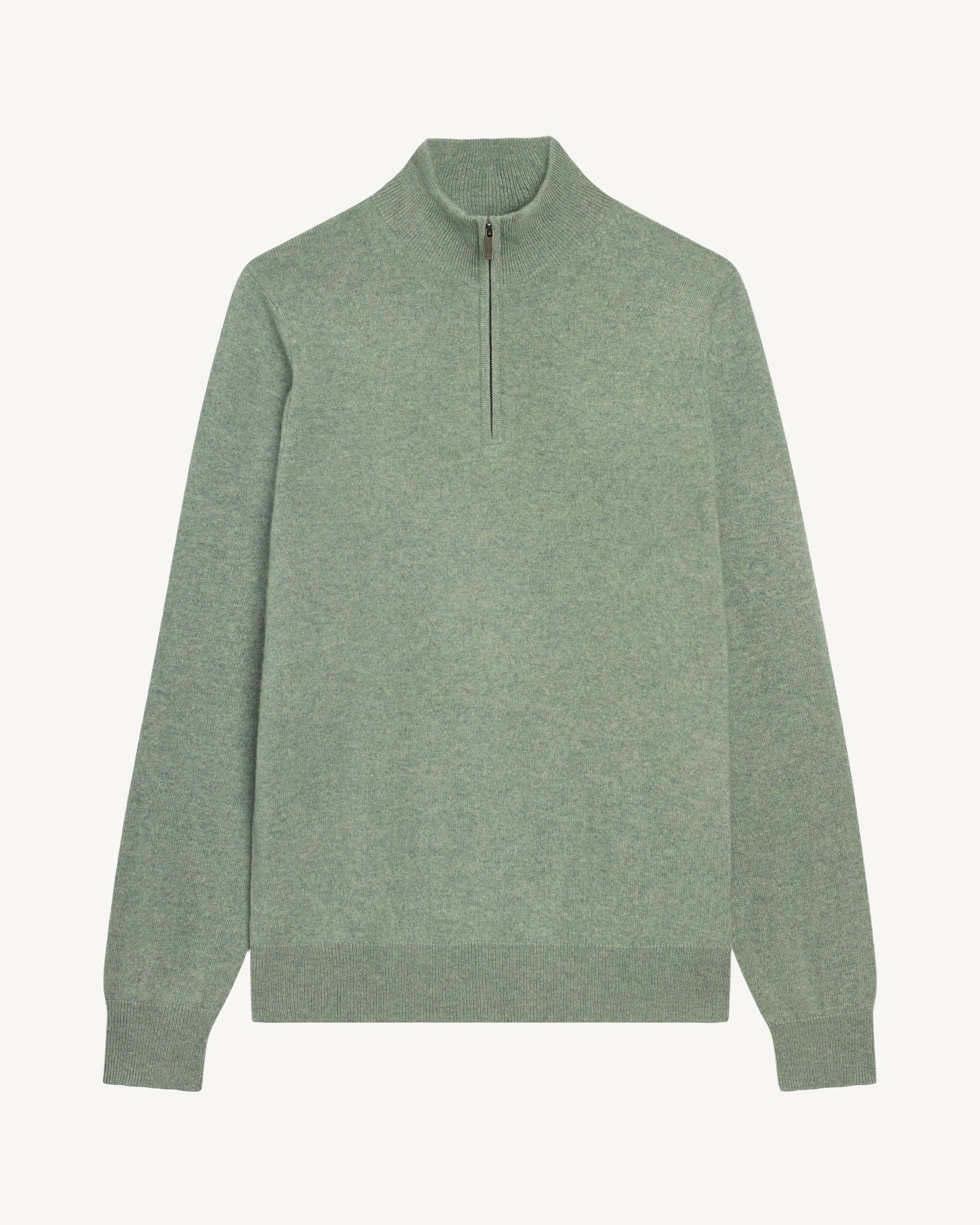 Pull camionneur-VERT DE GRIS-100% cachemire