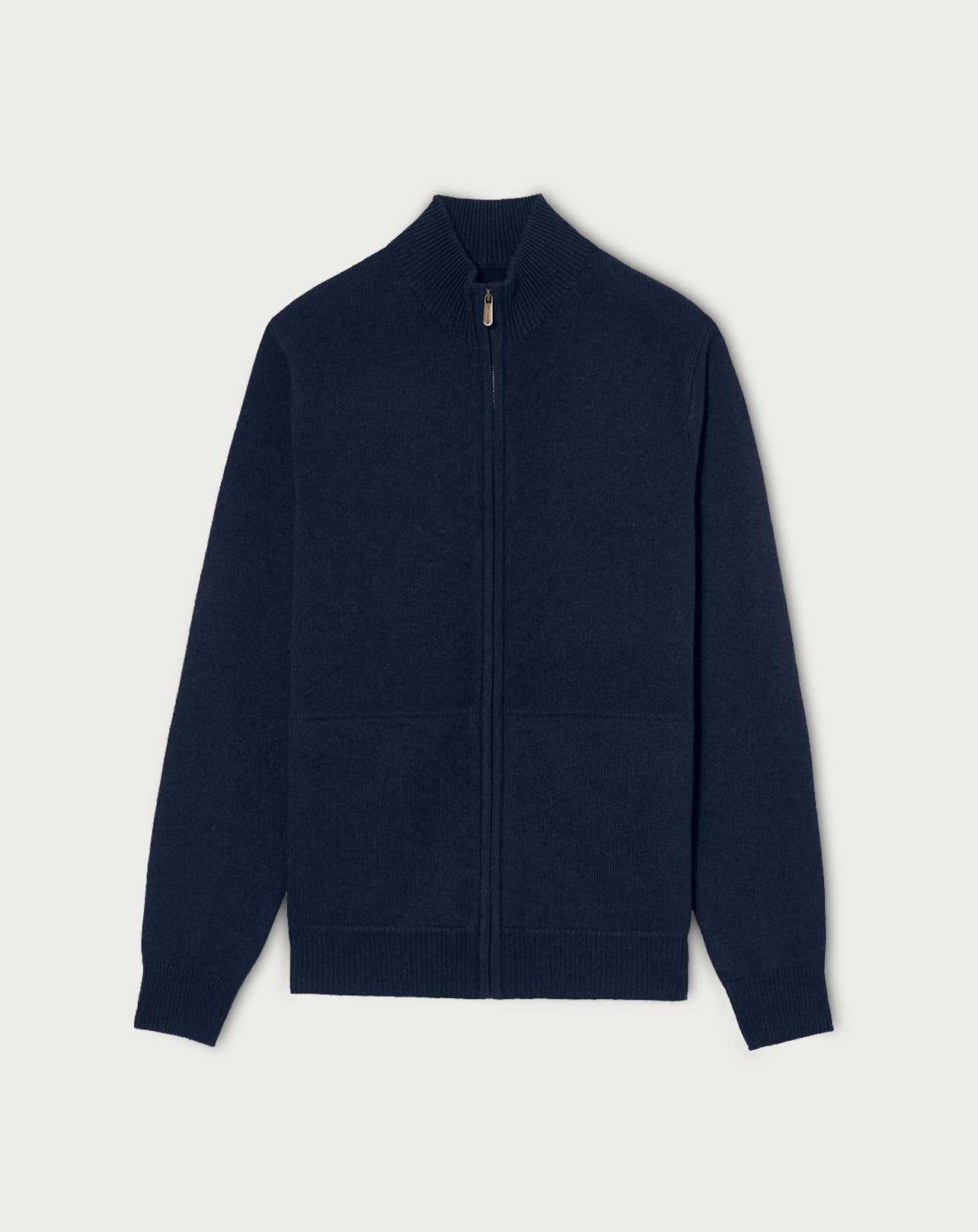 Blouson zippé-MARINE-100% CACHEMIRE