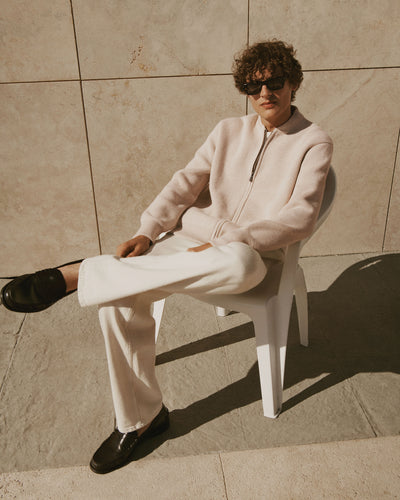 Gilet zippé-TOURTERELLE-100% cachemire