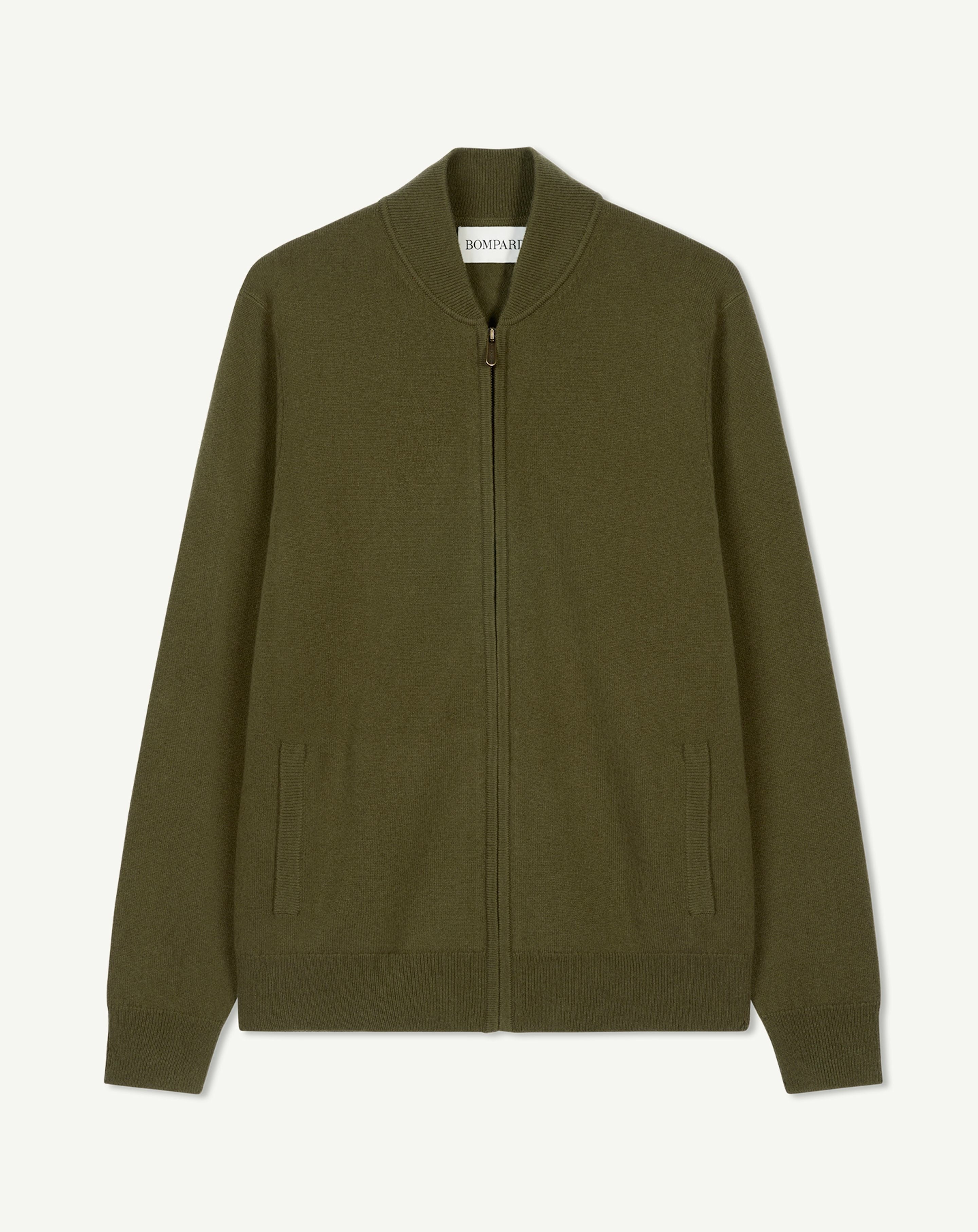 Gilet zippé-BRONZE-100% cachemire