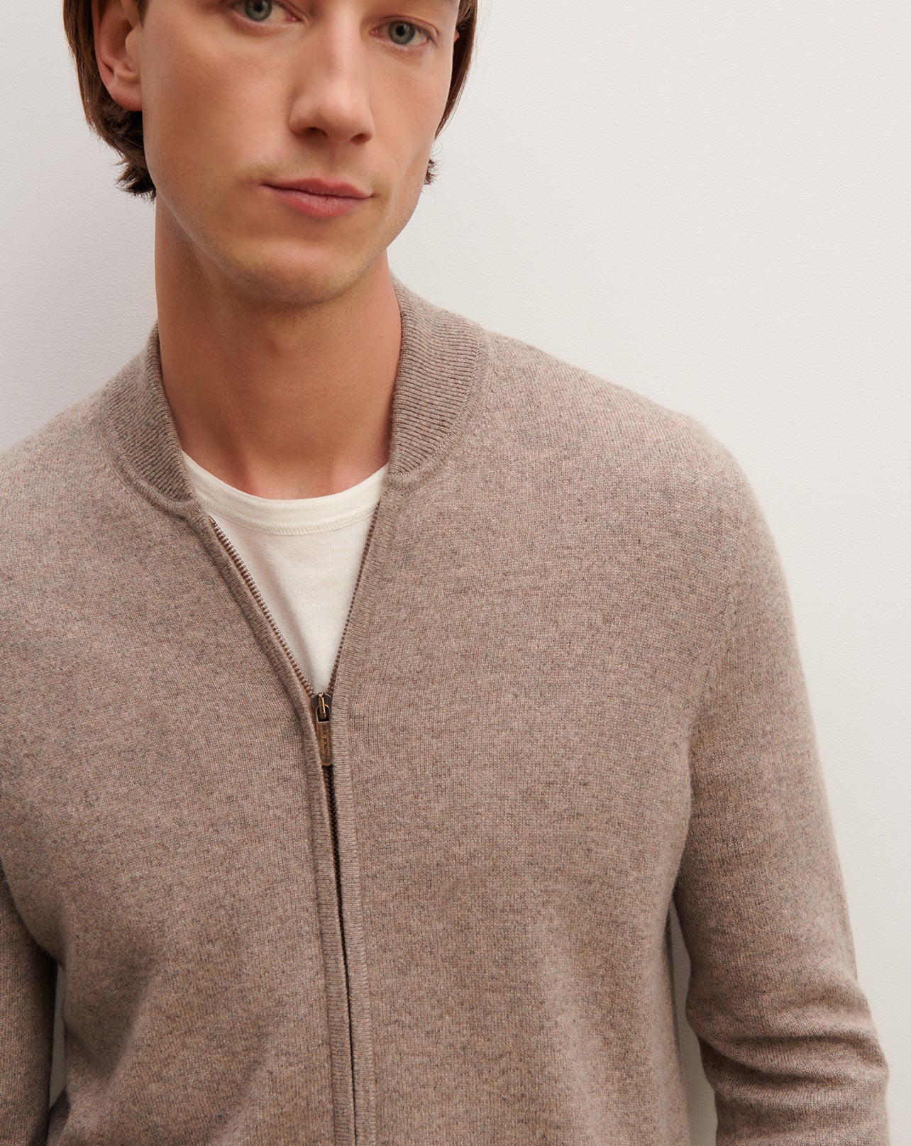 Gilet zippé-MILLET-100% cachemire