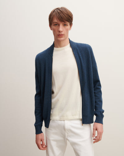 Gilet zippé-AIZOME-100% cachemire