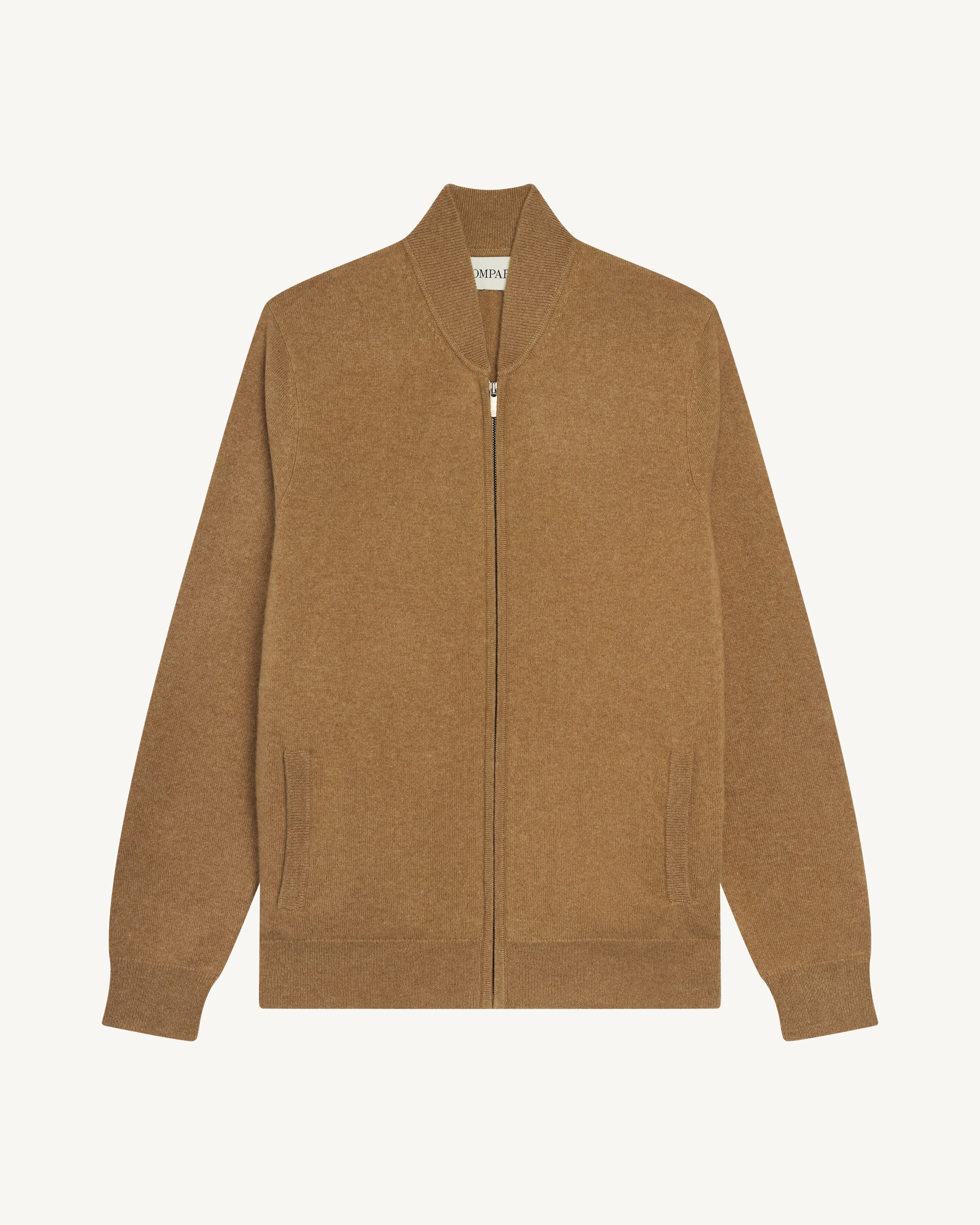 Gilet zippé-KRAFT-100% cachemire