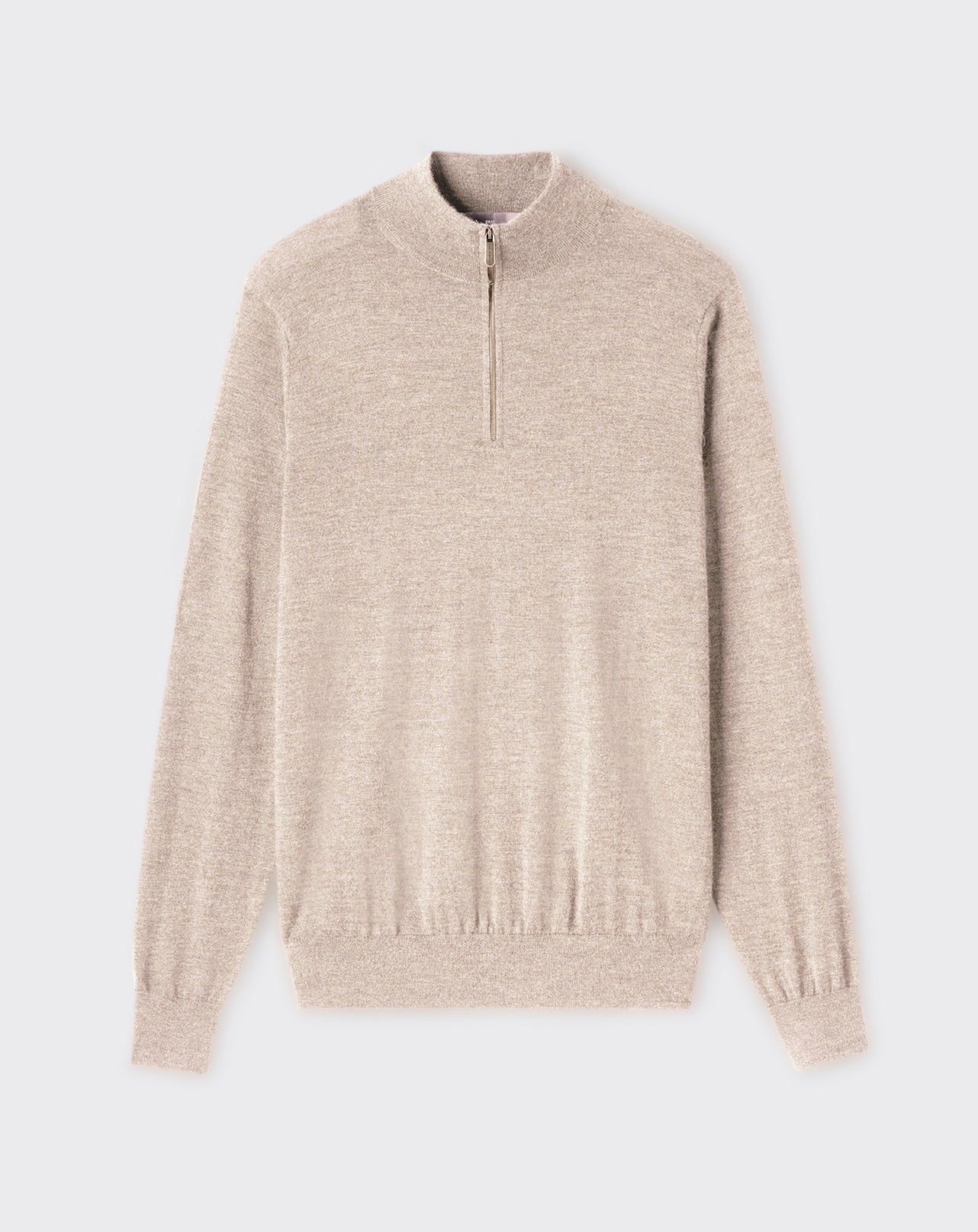 Pull col camionneur ultrafin-TOURTERELLE-100% CACHEMIRE