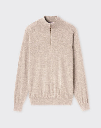 Pull col camionneur ultrafin-TOURTERELLE-100% CACHEMIRE