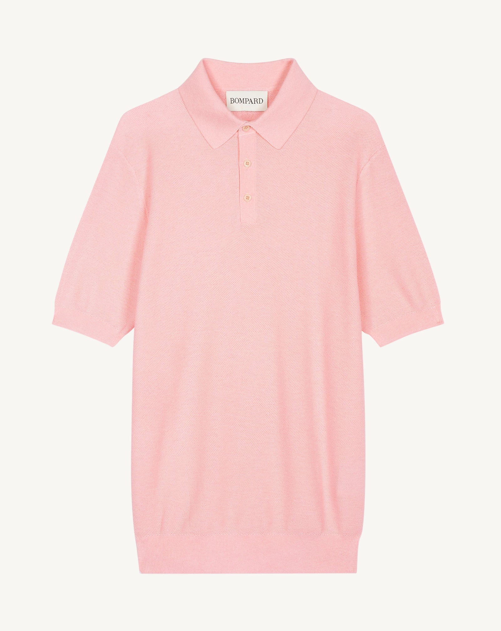 Polo piqué -SAKURA-85% pima coton 15% cachemire